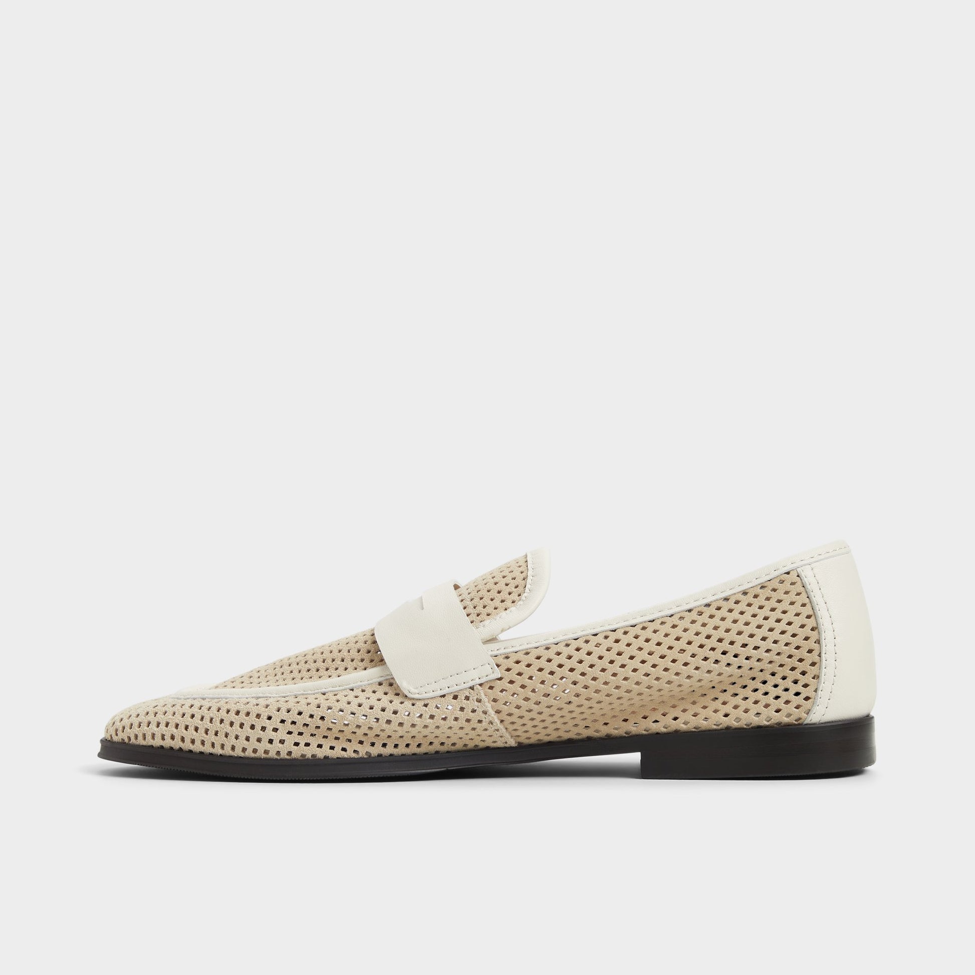 Side view of Beige Arnold Loafer