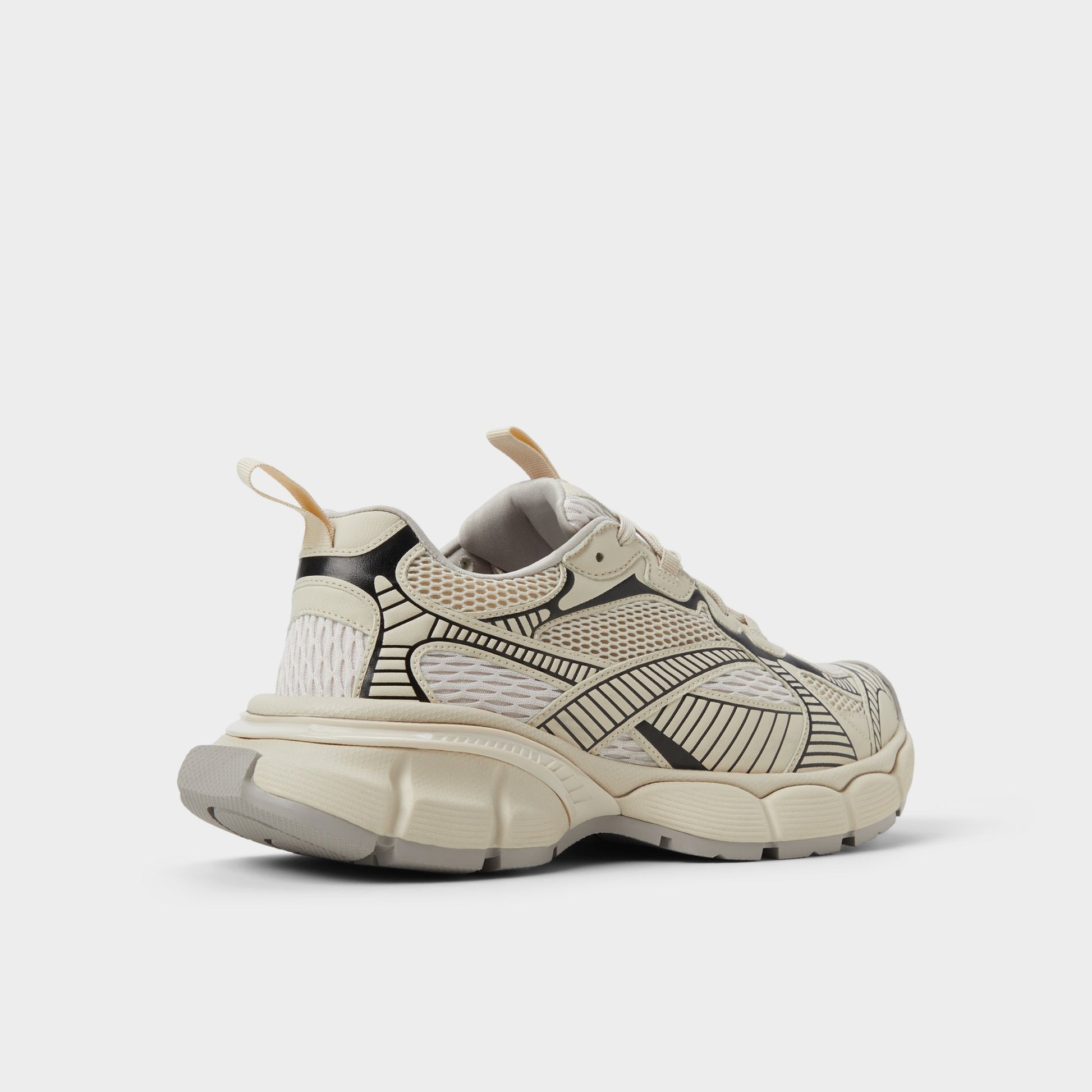 Three-quarter angle of Light Beige Jensen Jogger sneaker's back side