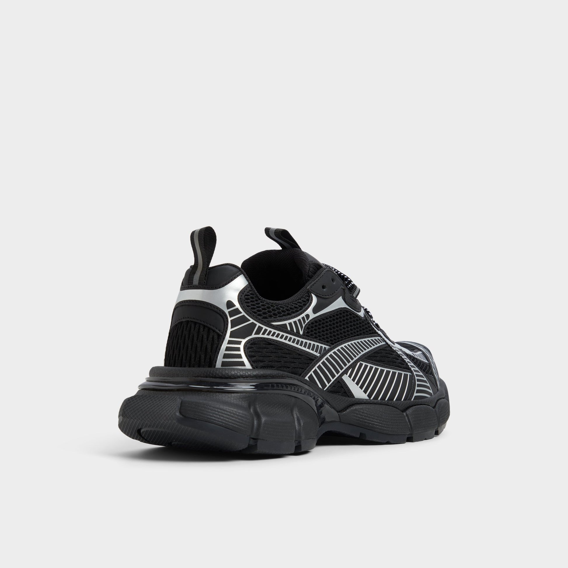 Three-quarter angle of Black Jensen Jogger sneaker's back side