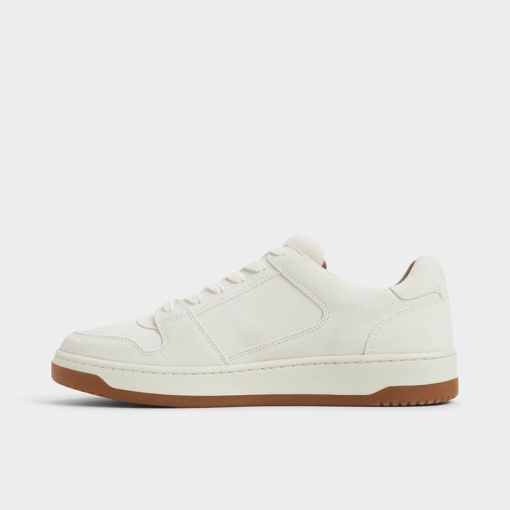 Side view of White Ludlow Low top sneaker