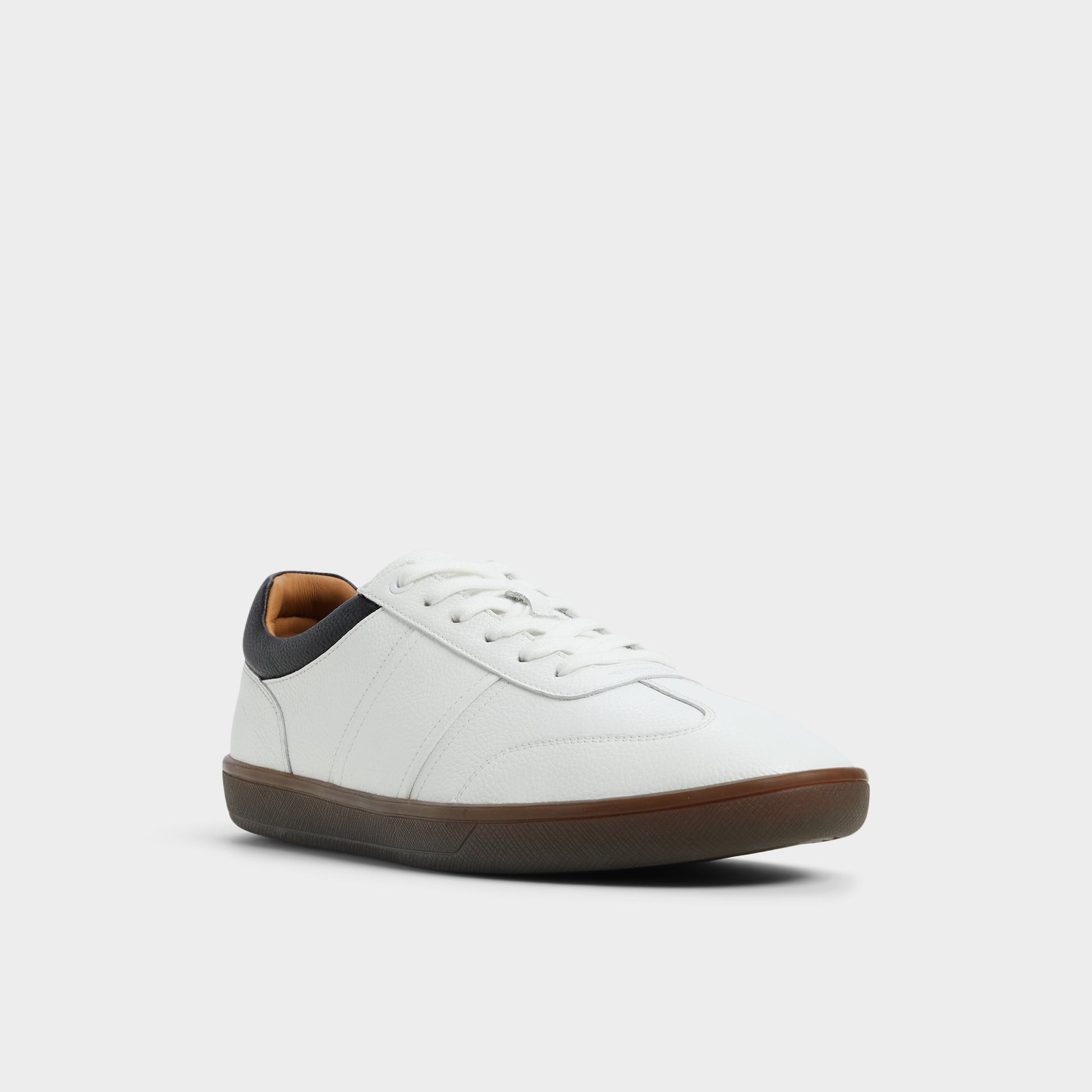 Three-quarter angle of Other White Langston Low top sneaker's front side