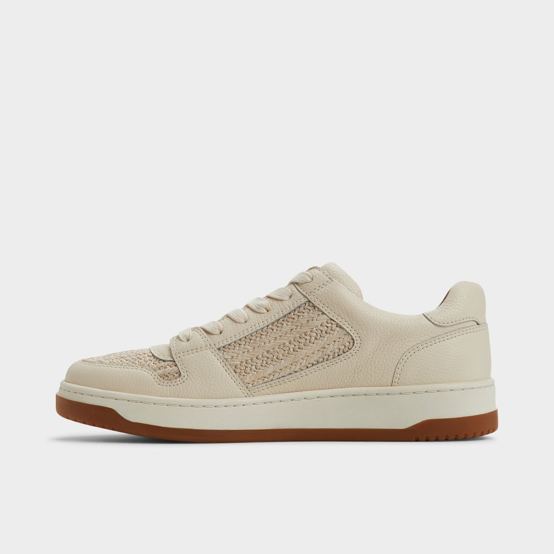 Side view of White Ludlow Low top sneaker