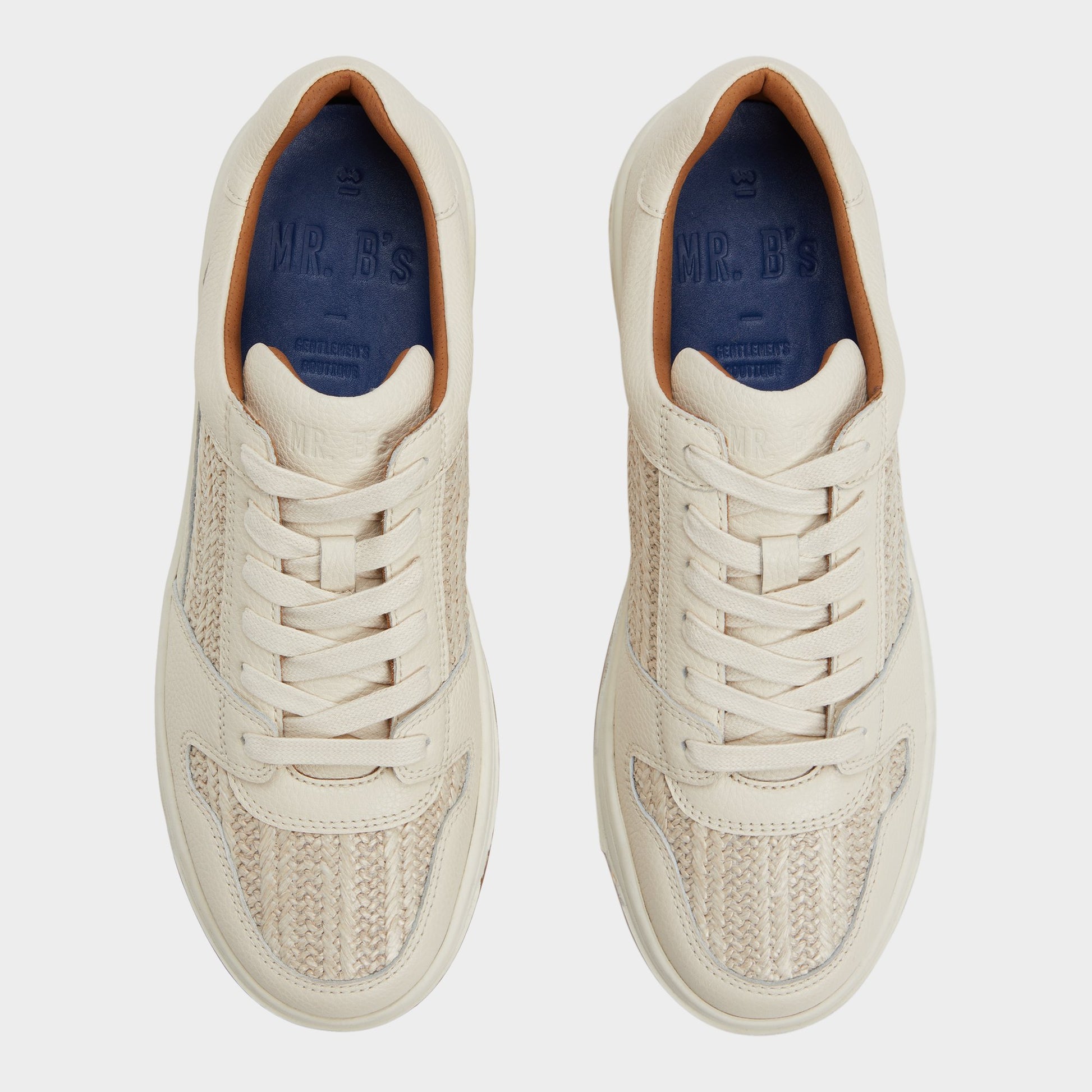 Top-down view of the White Ludlow Low top sneaker