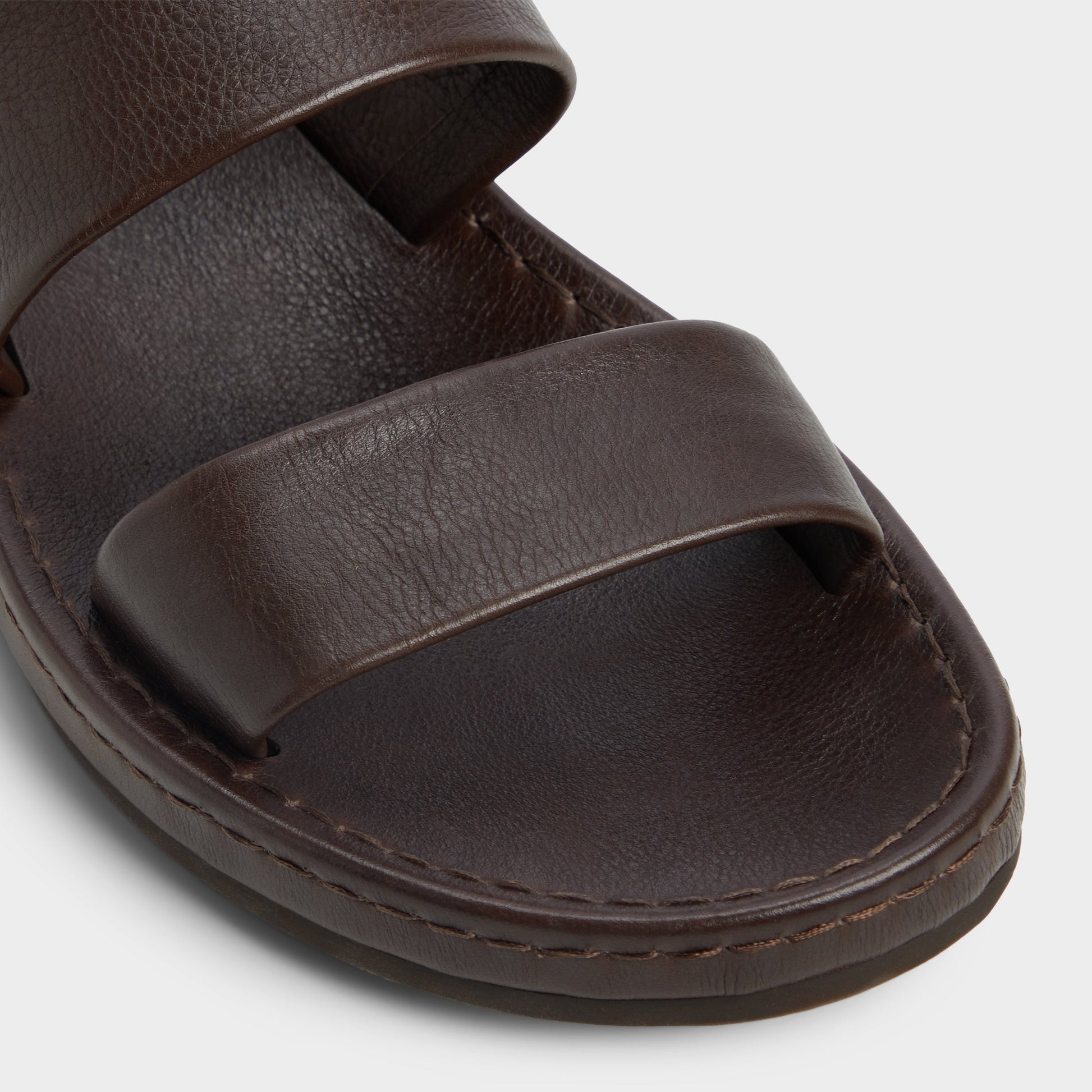 Close-up of the Dark Brown Wiley Slide sandal