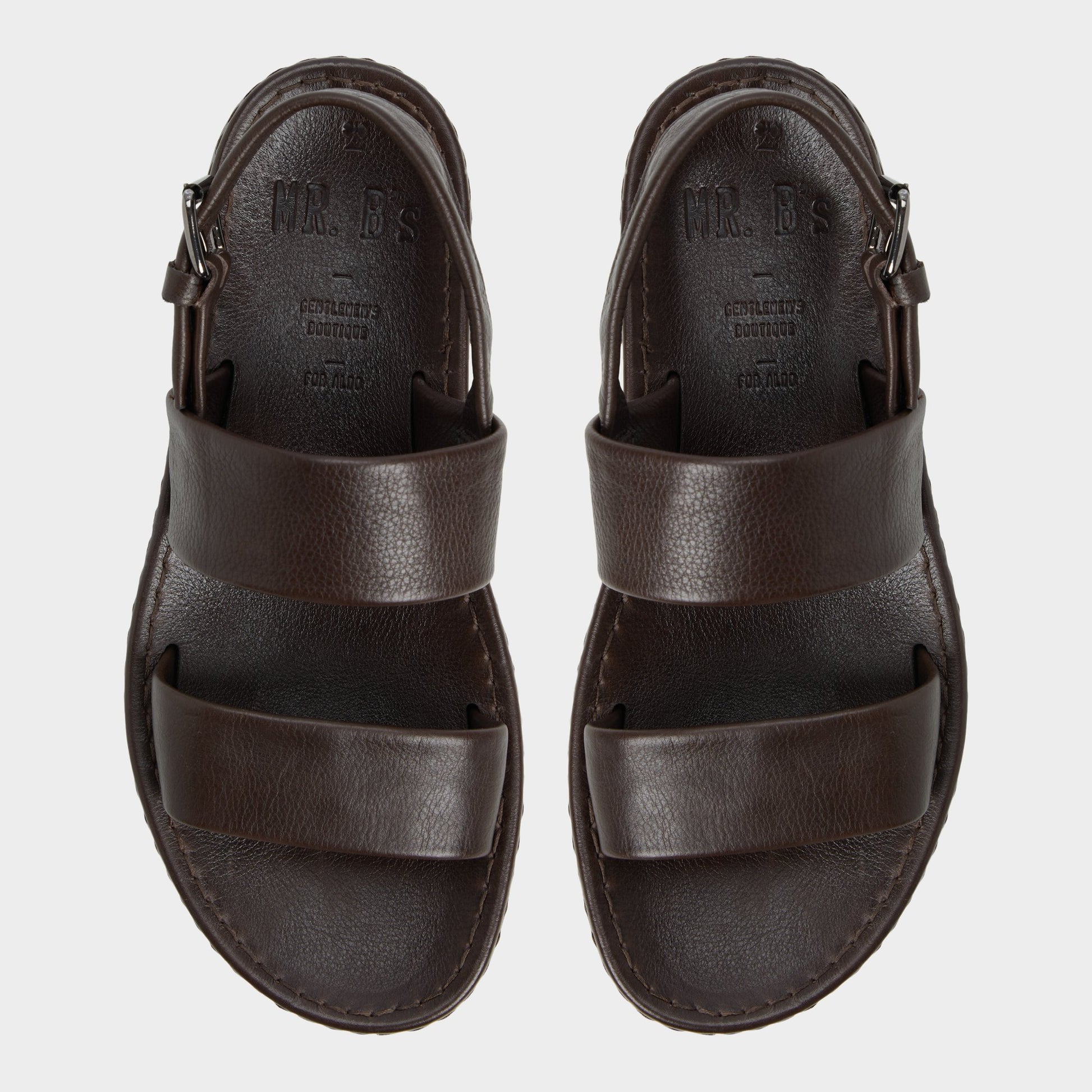 Top-down view of the Dark Brown Wiley Slide sandal