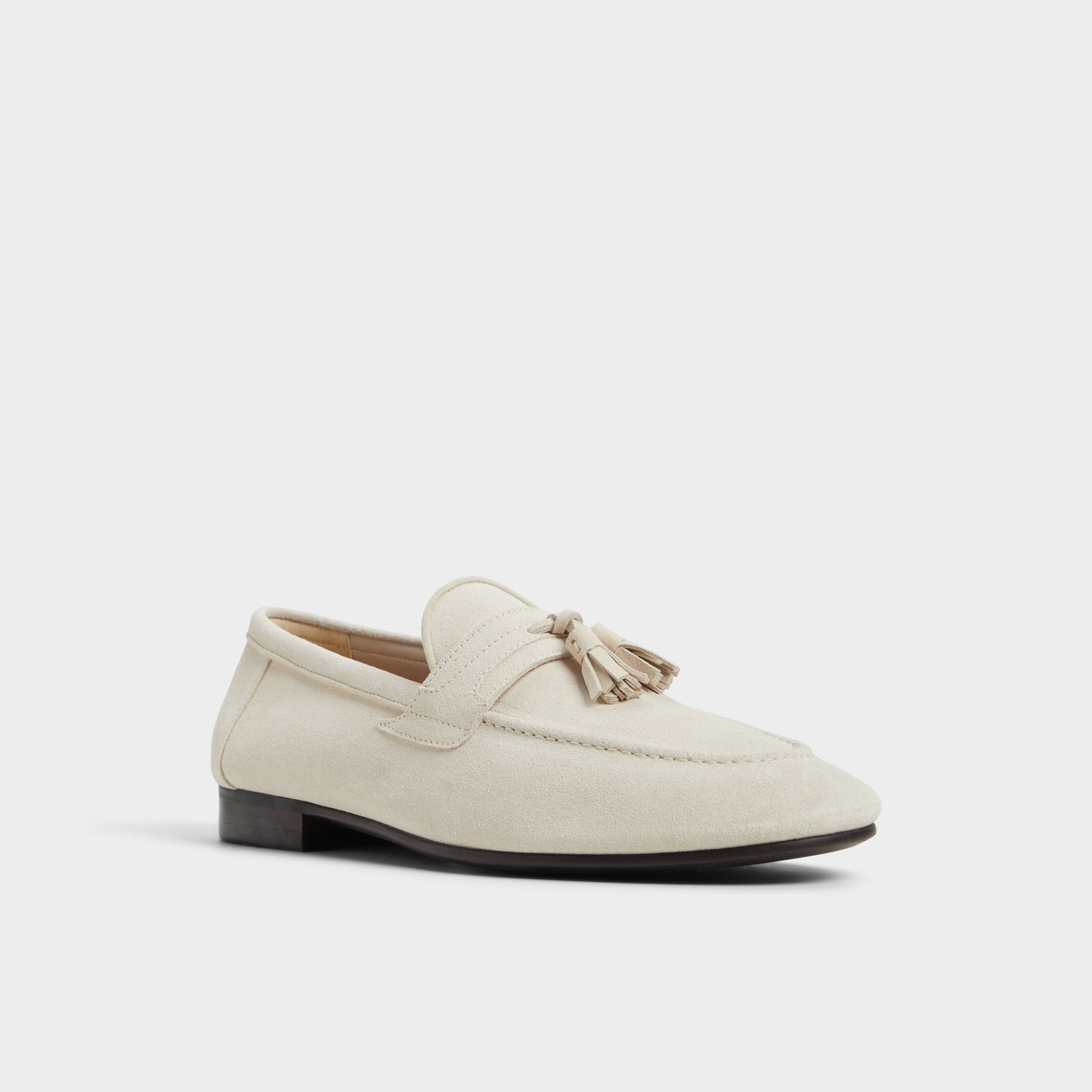 Three-quarter angle of Ivory Grover Loafer's front side