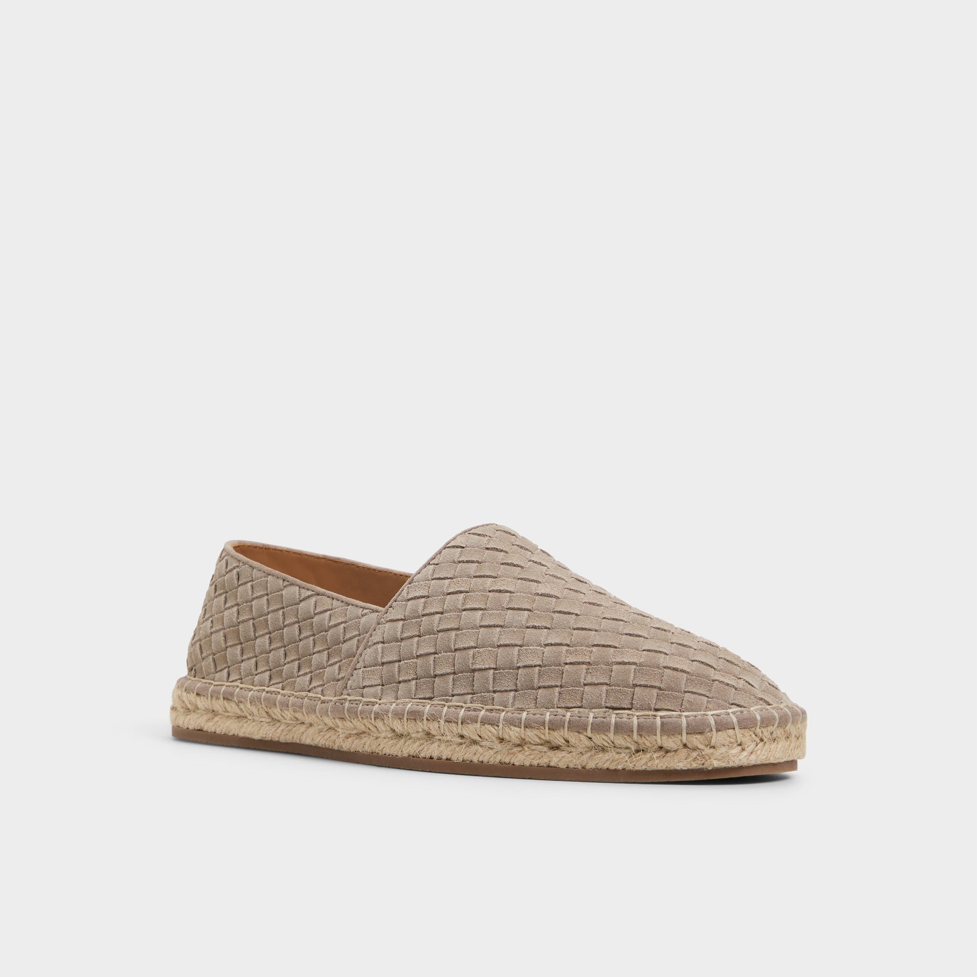 Three-quarter angle of Light brown Carmo Espadrille's front side