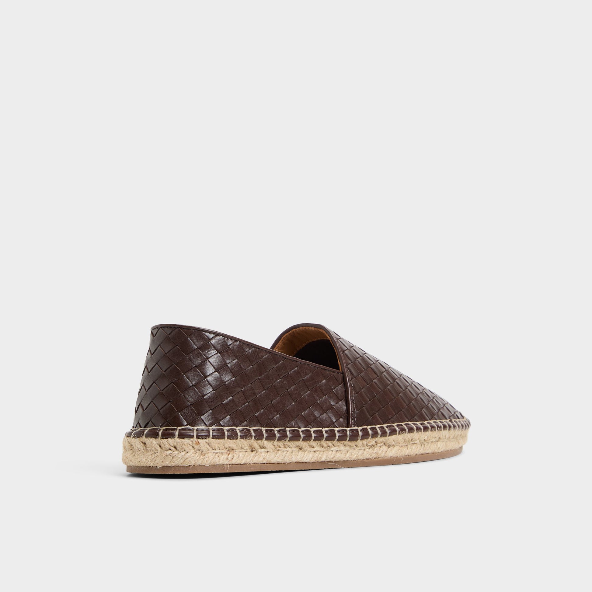 Three-quarter angle of Dark Brown Carmo Espadrille's back side