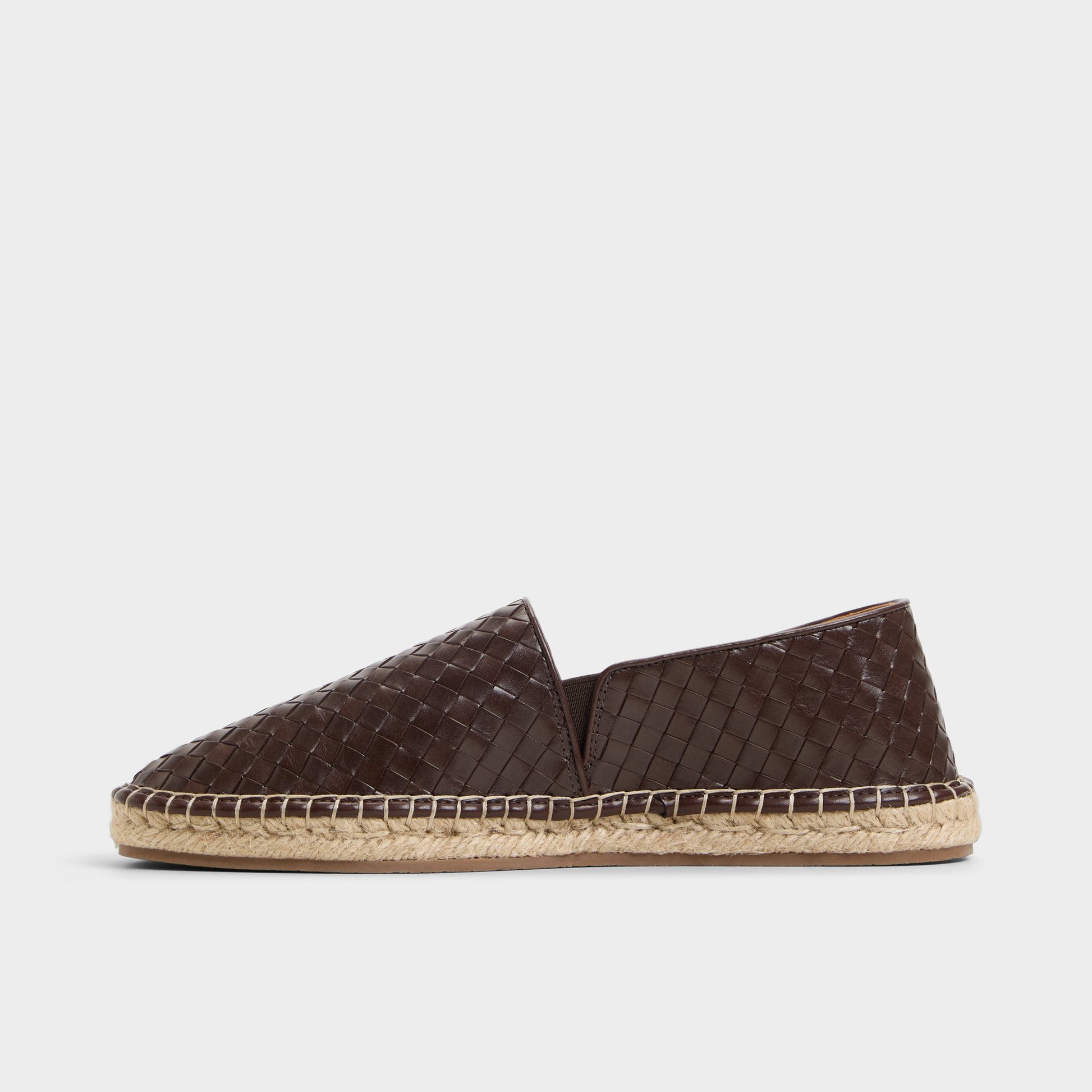Side view of Dark Brown Carmo Espadrille
