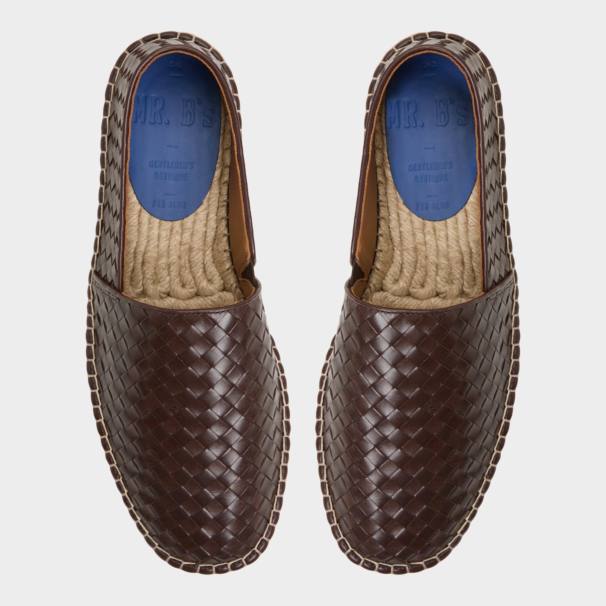 Top-down view of the Dark Brown Carmo Espadrille