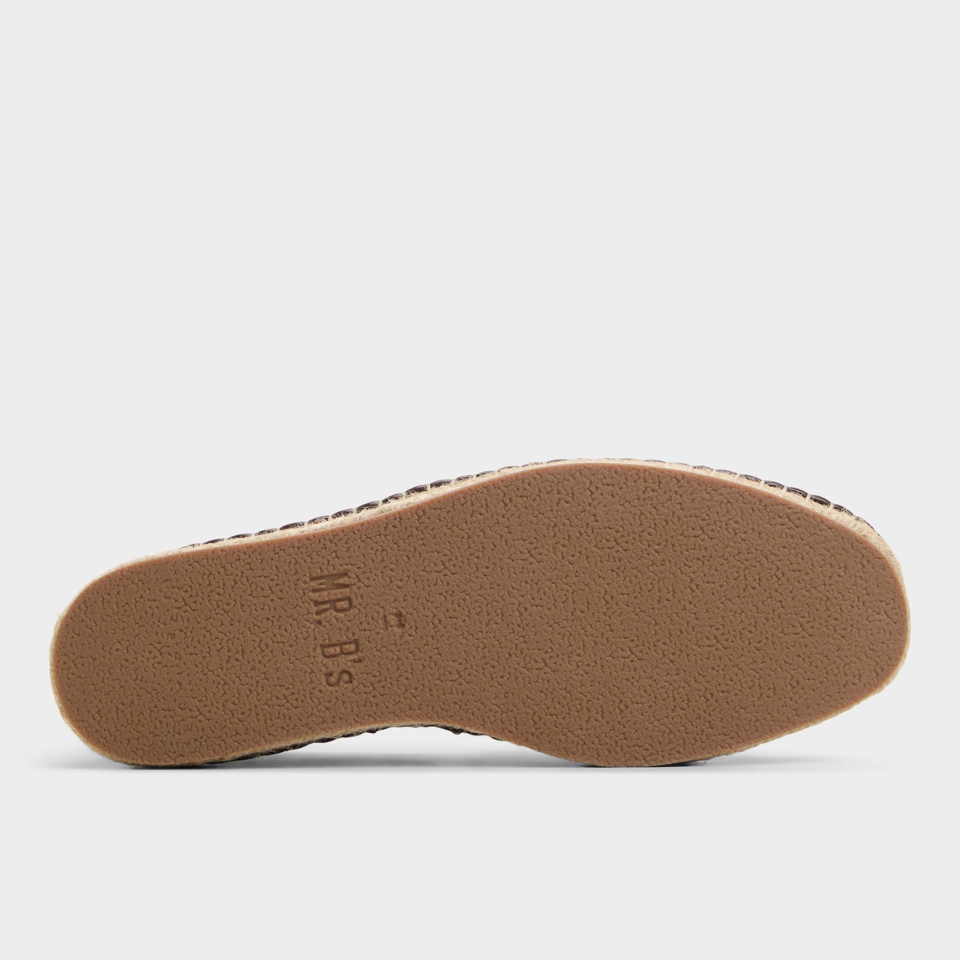 View of Dark Brown Carmo Espadrille's sole