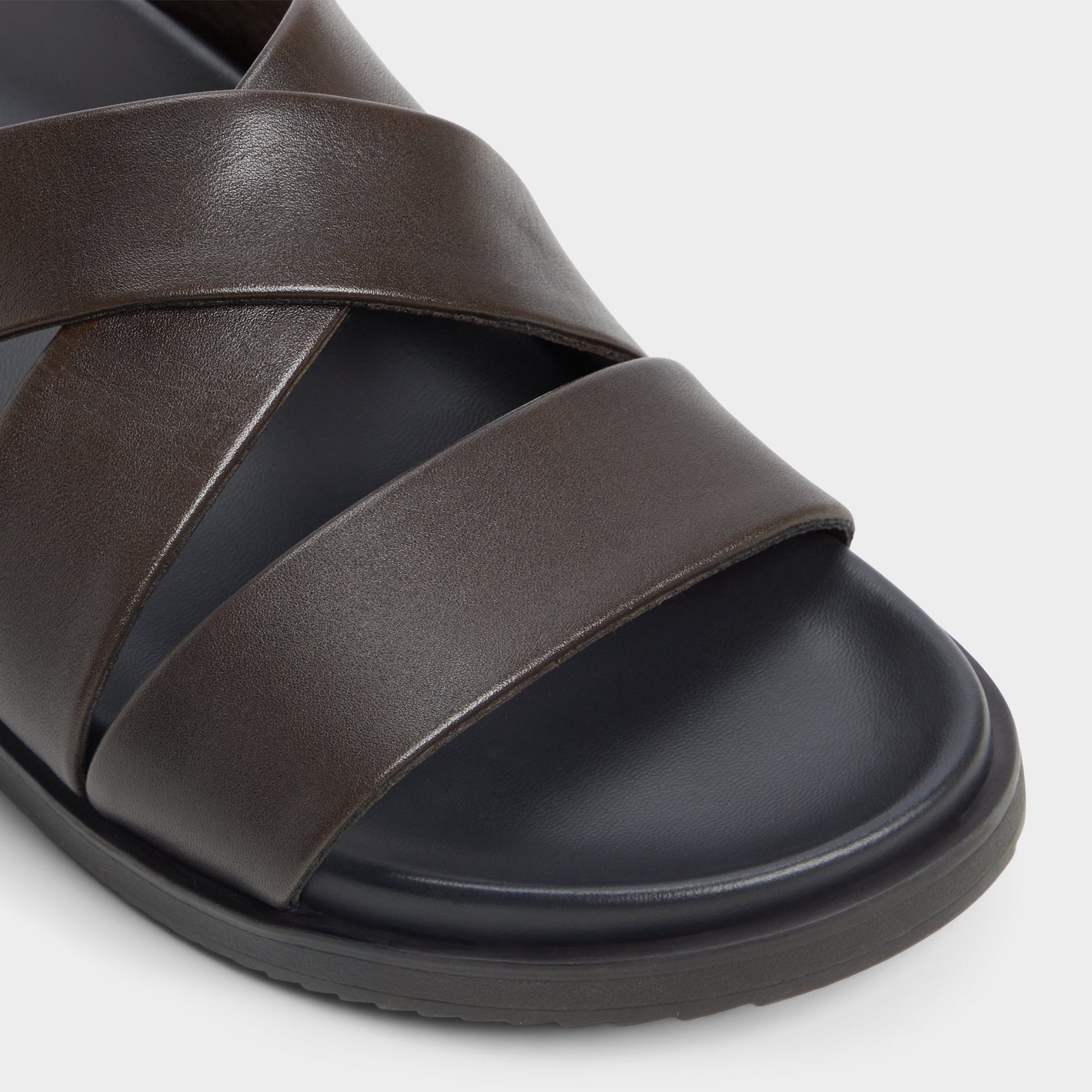 Close-up of the Dark Brown Kairo Slide sandal