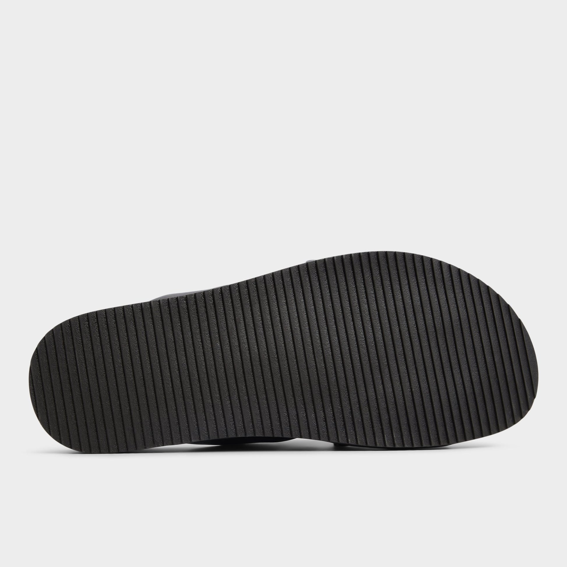 View of Dark Brown Kairo Slide sandal's sole