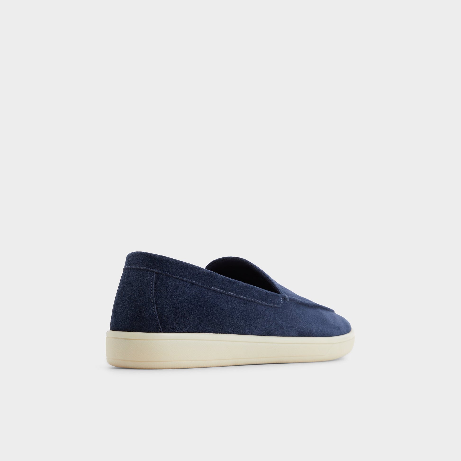Three-quarter angle of Navy Eton Loafer's back side