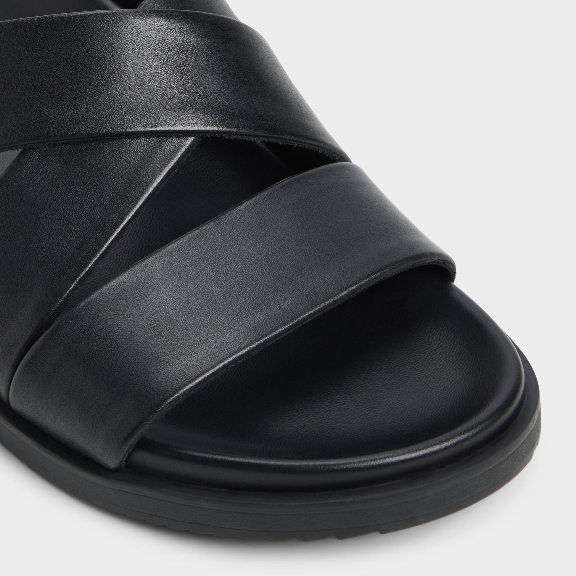 Close-up of the Black Kairo Slide sandal