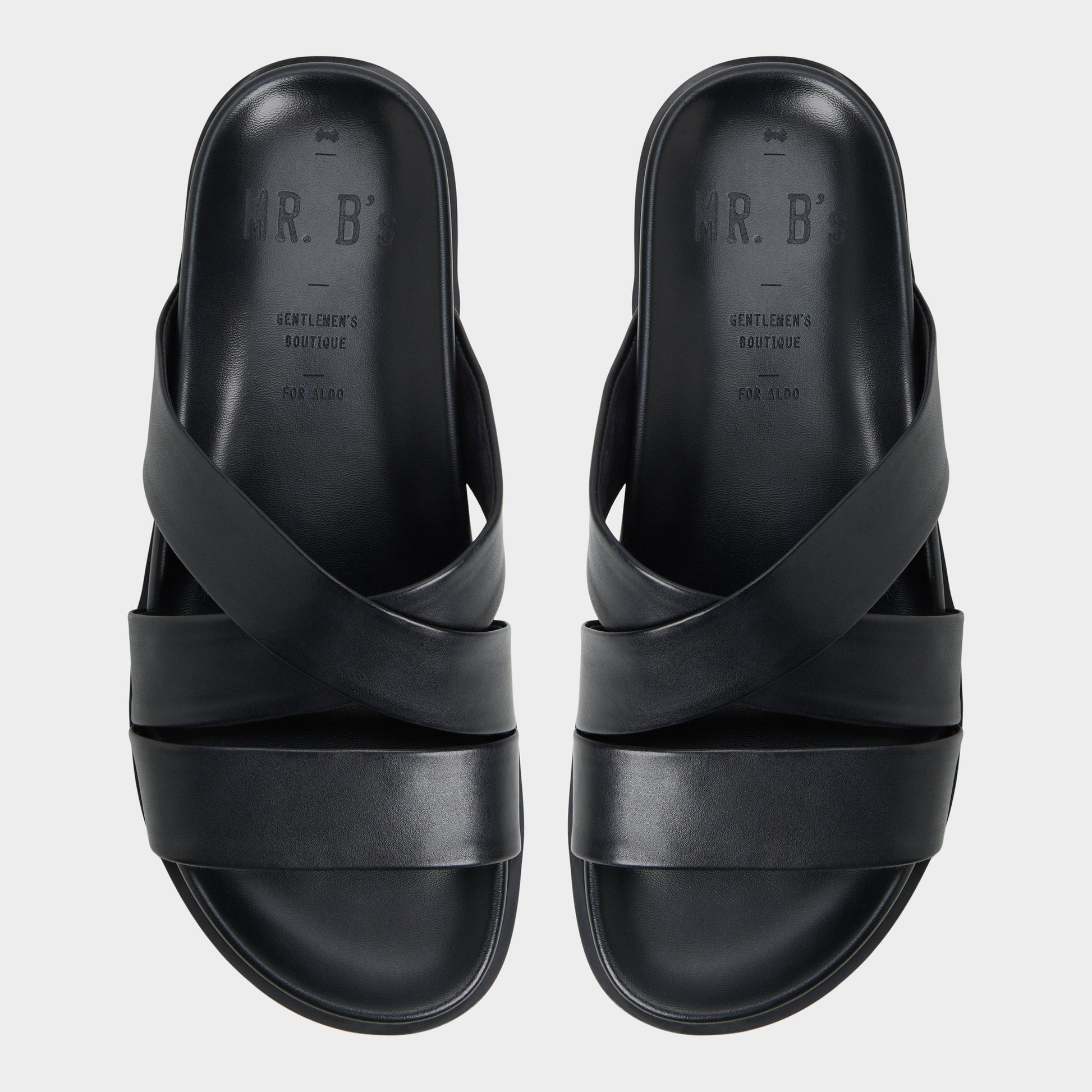 Top-down view of the Black Kairo Slide sandal