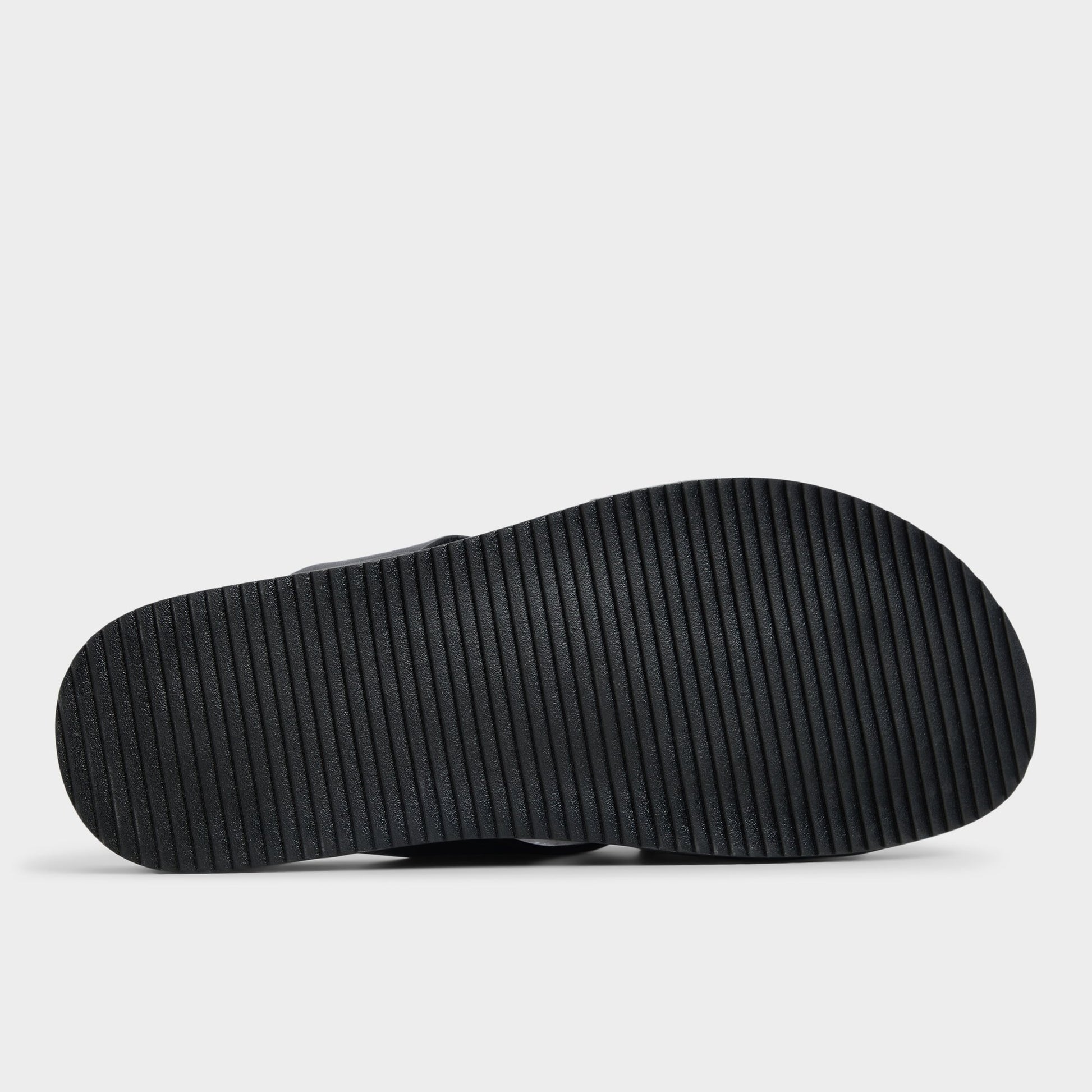 View of Black Kairo Slide sandal's sole