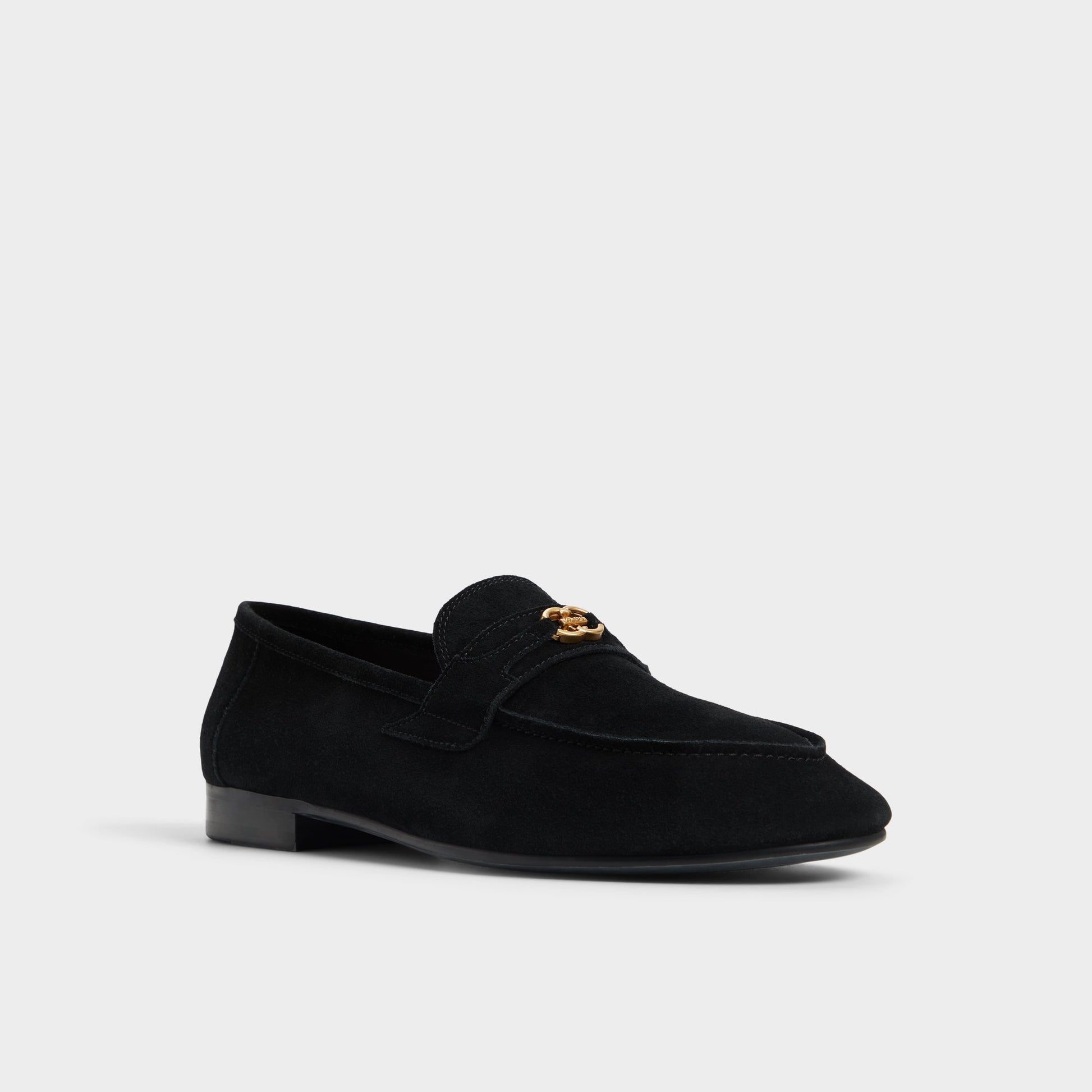 Three-quarter angle of Black Fiero Loafer's front side