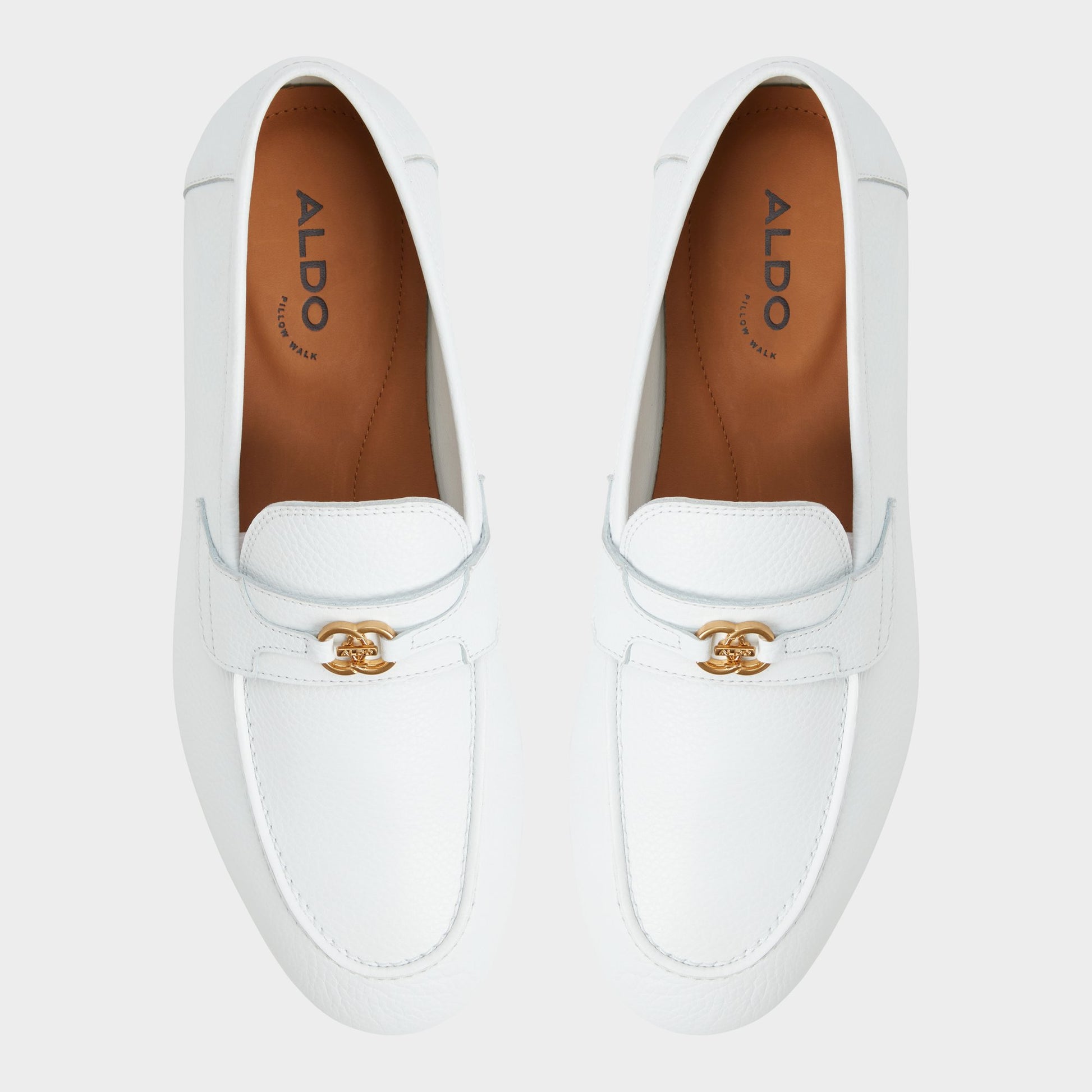 Top-down view of the White Fiero Loafer