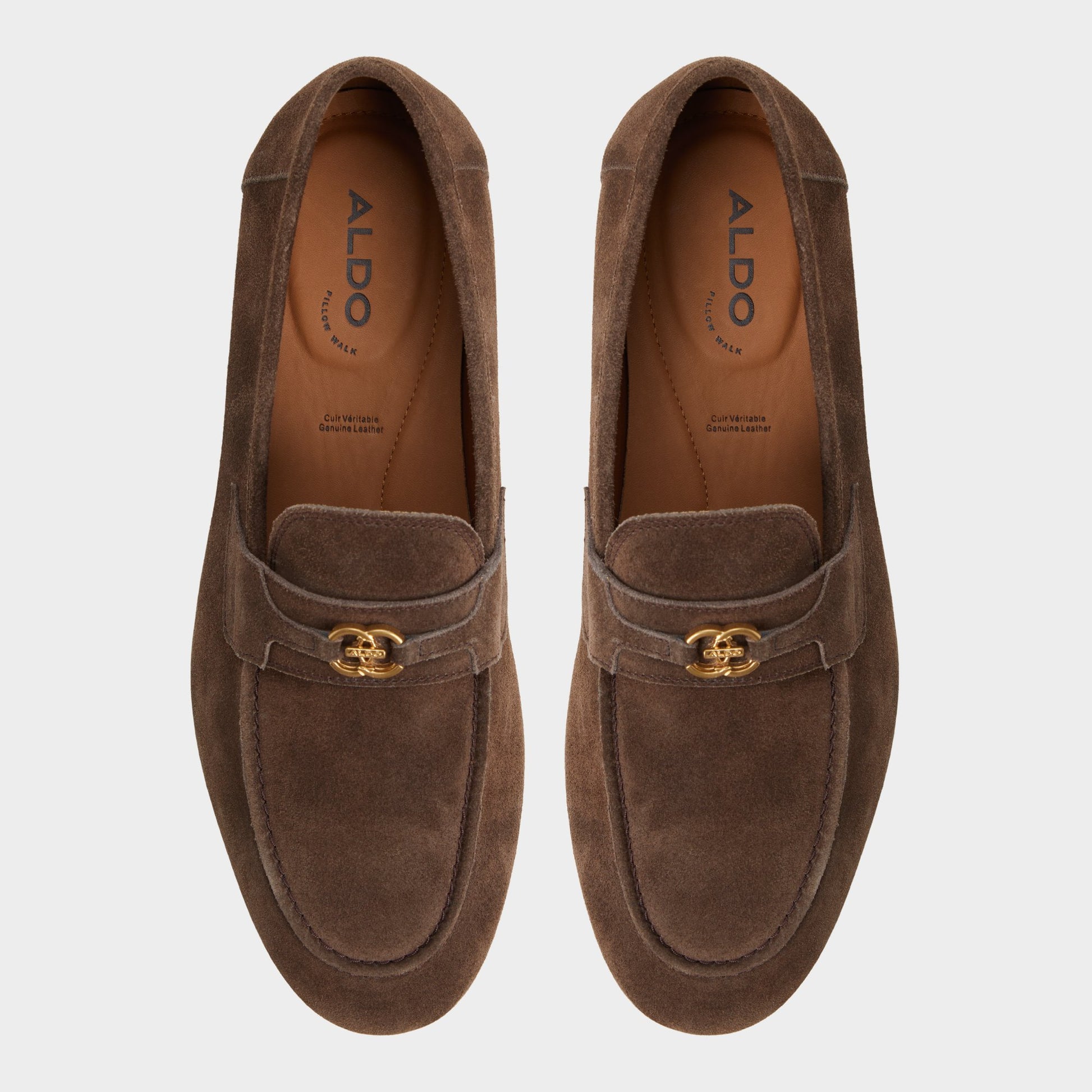 Top-down view of the Medium Brown Fiero Loafer