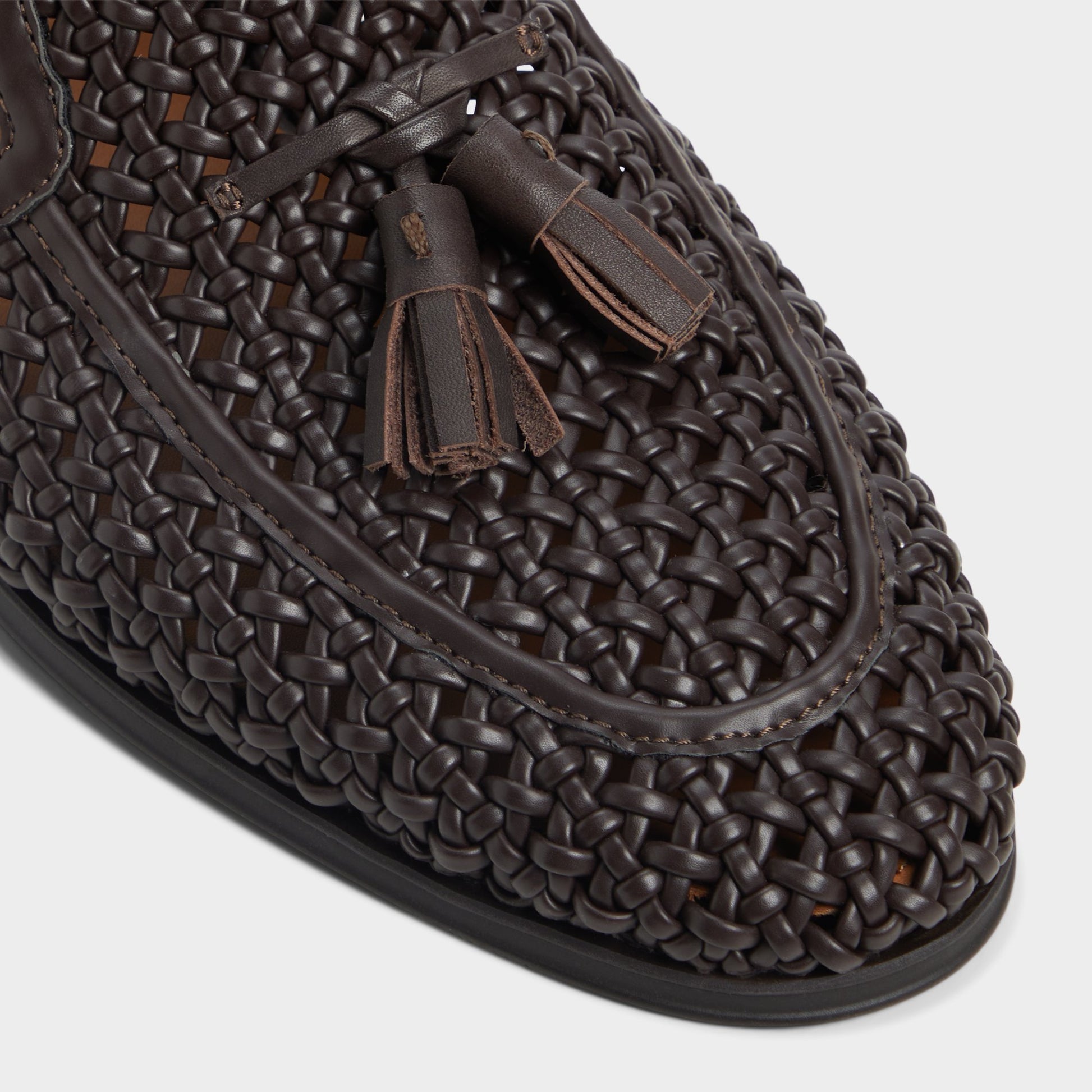 Close-up of the Dark Brown Elba Loafer