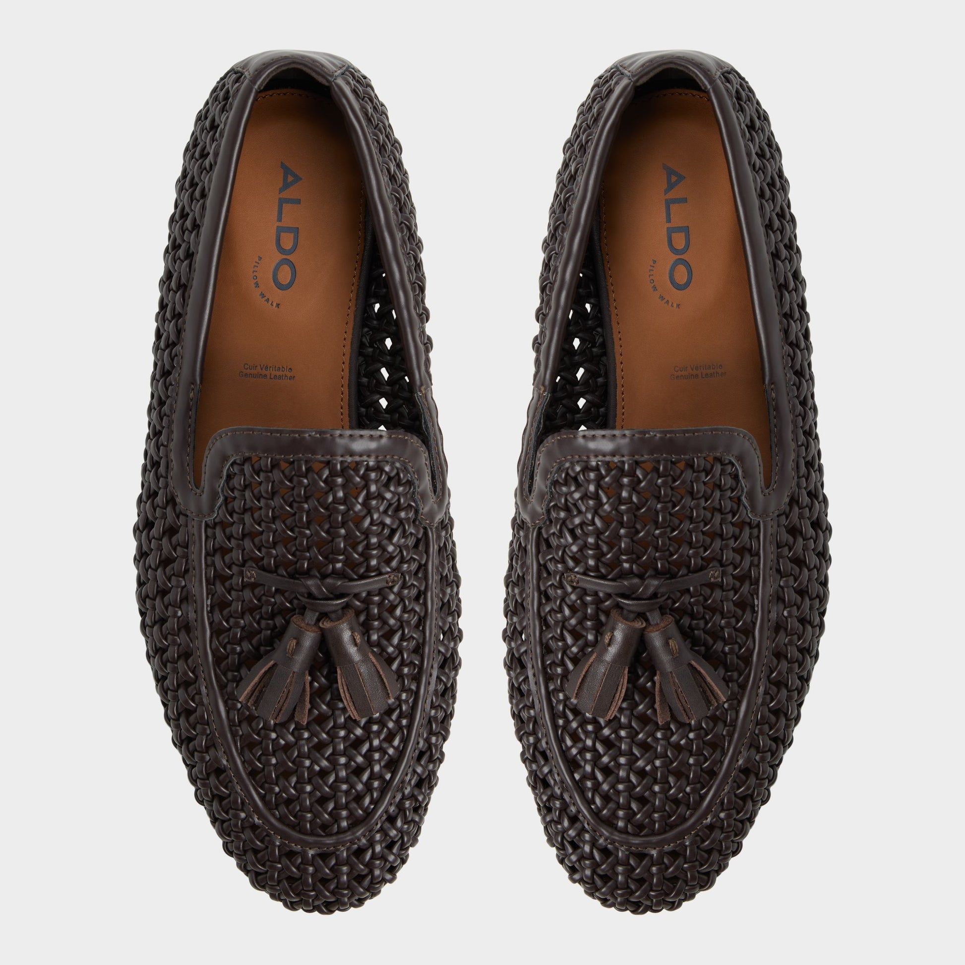 Top-down view of the Dark Brown Elba Loafer