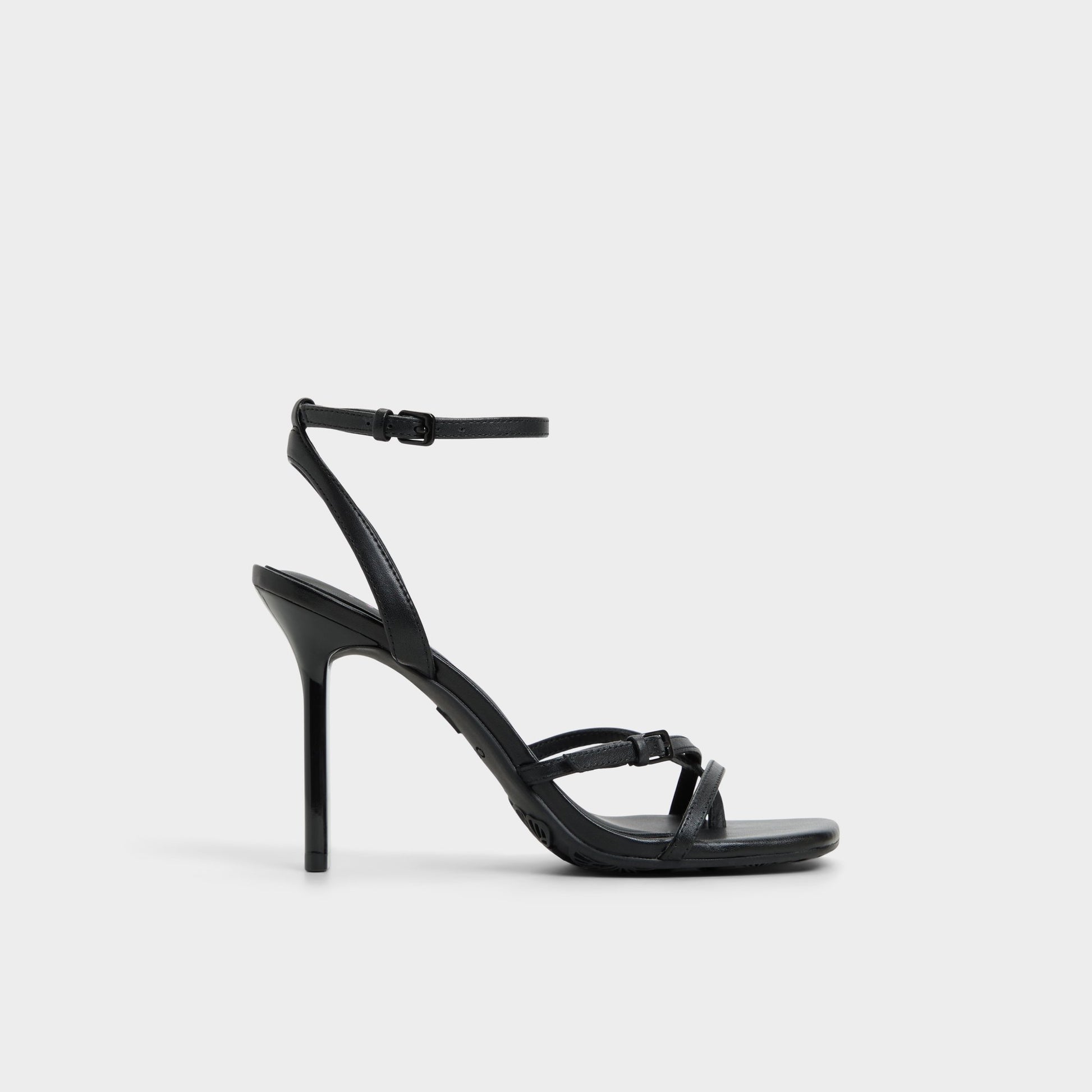 Main View of Black Conney Strappy heeled sandal for Womens