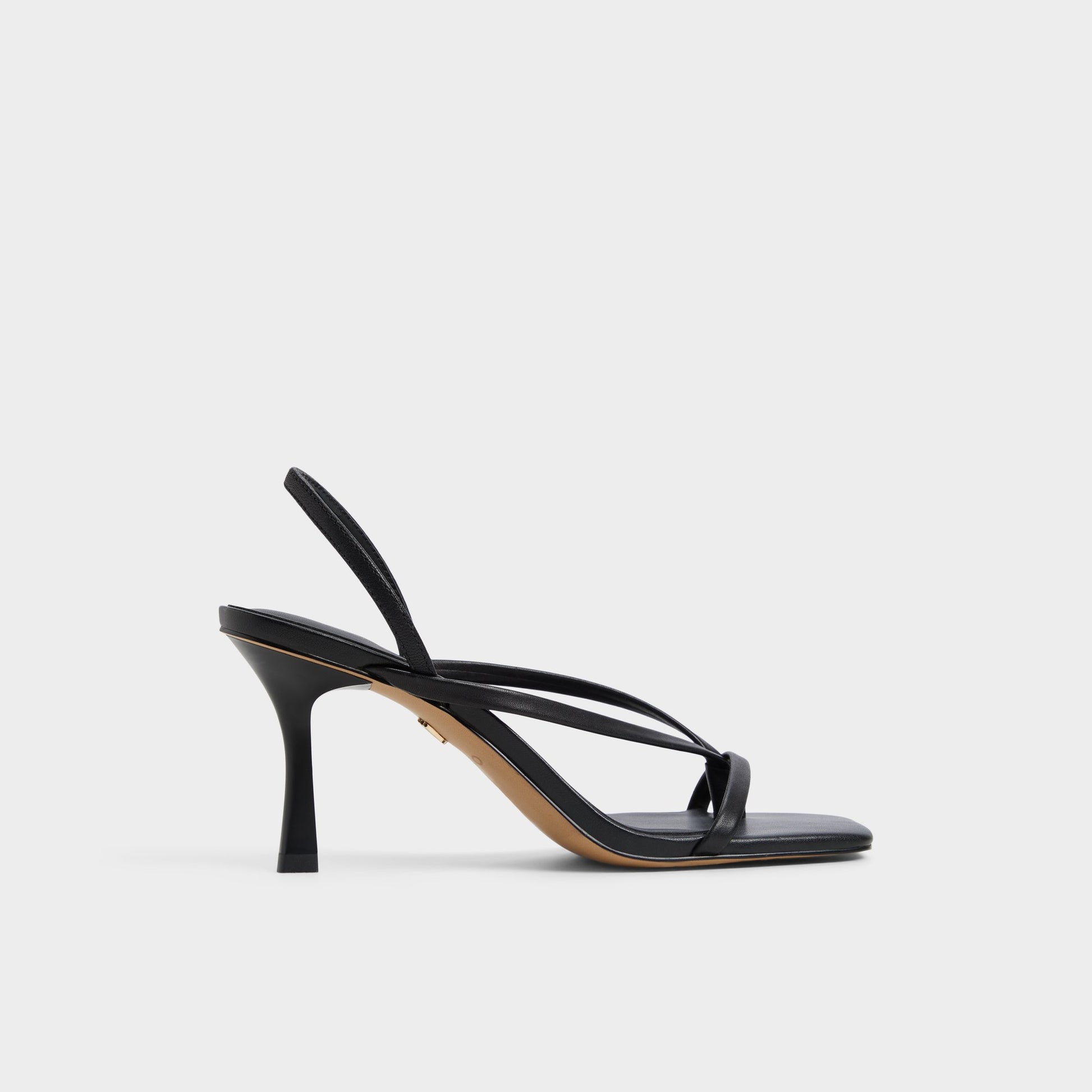 Main View of Other Black Riva Sling back heeled sandal for Womens