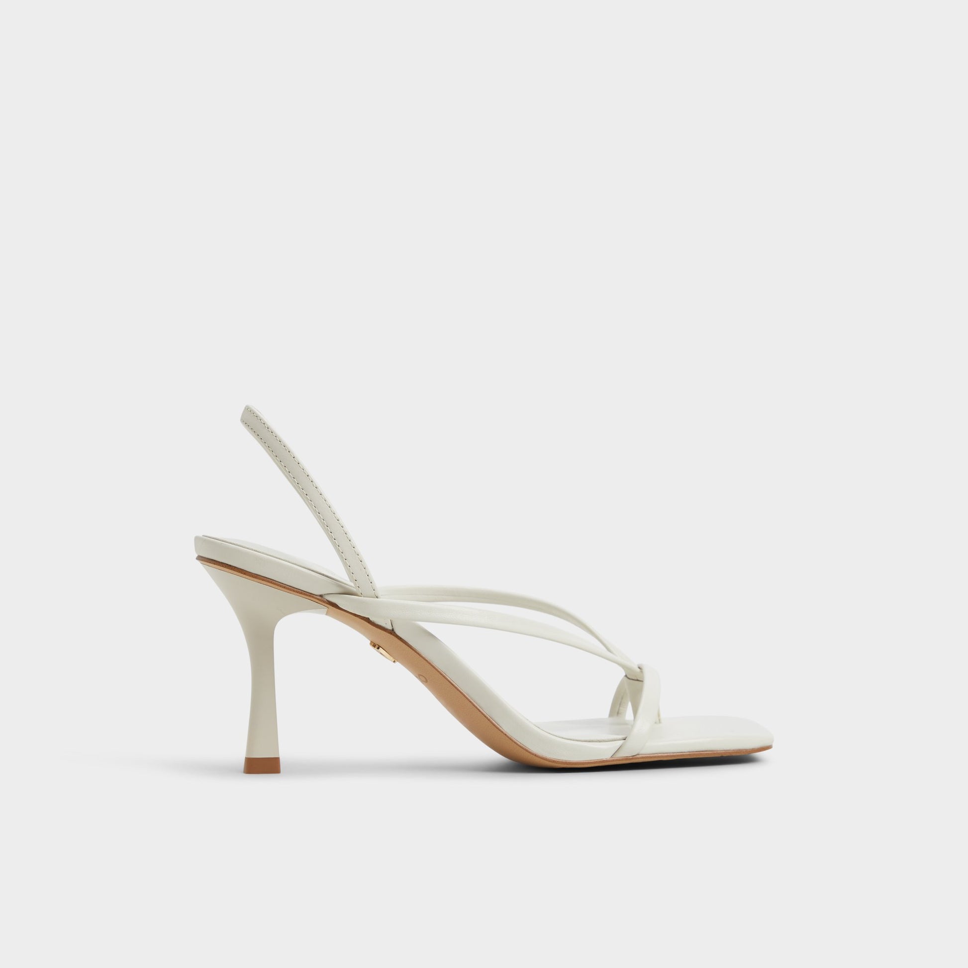 Main View of White/Bone Riva Sling back heeled sandal for Womens
