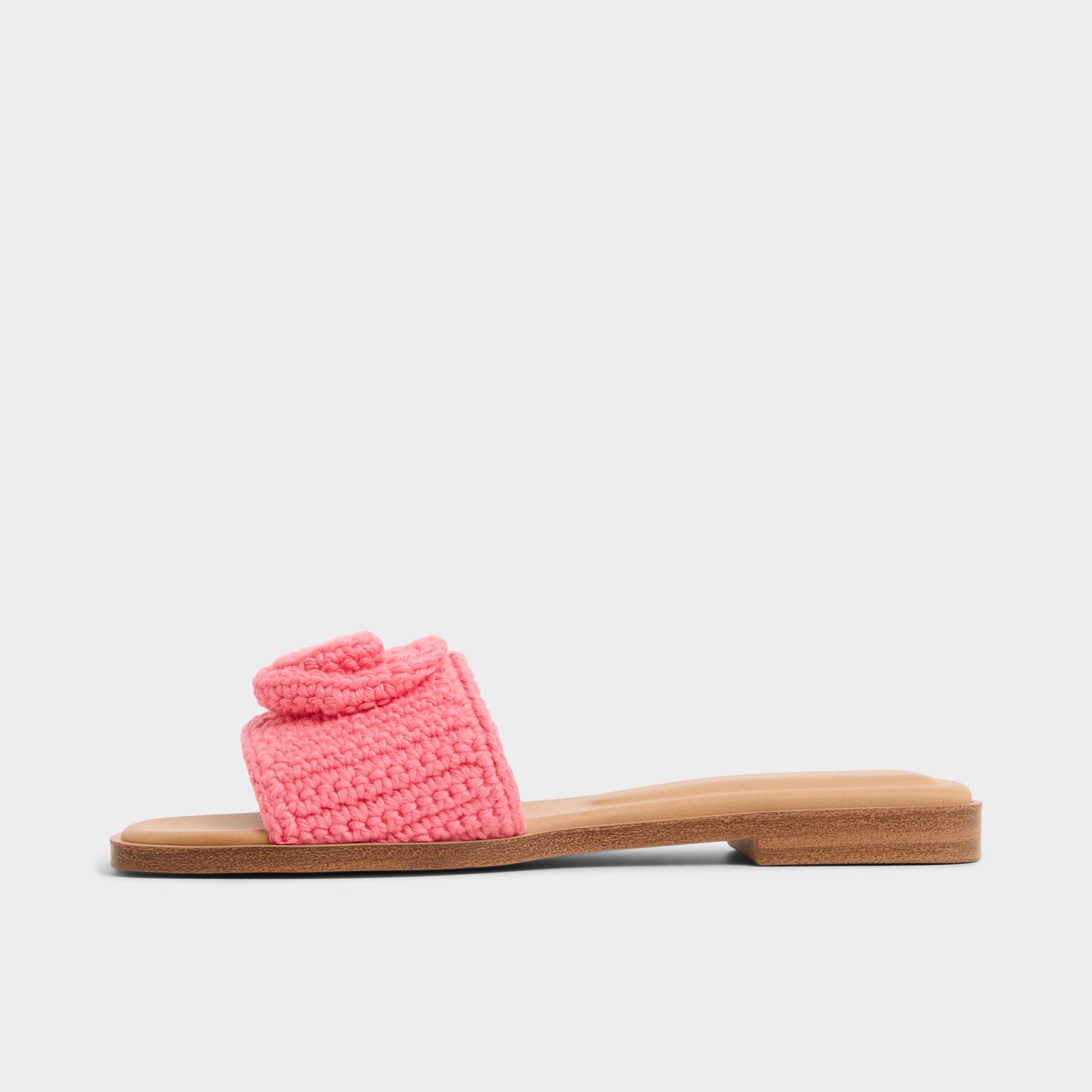 Side view of Medium Pink Sabbia Slide sandal
