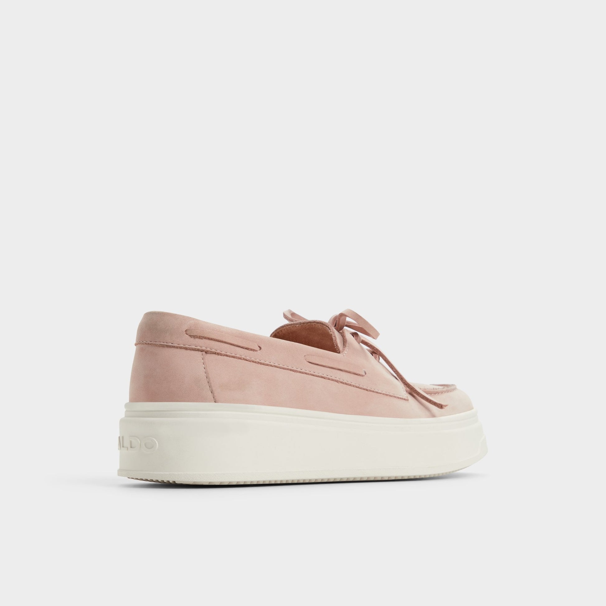 Three-quarter angle of Other Pink Wildbreeze Boat shoe's back side