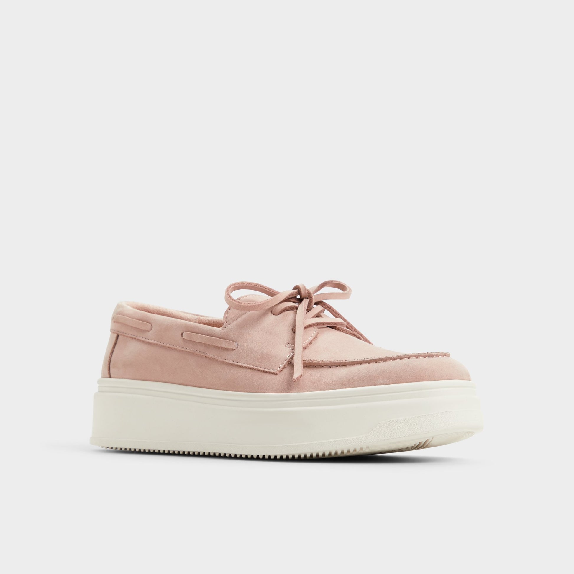 Three-quarter angle of Other Pink Wildbreeze Boat shoe's front side