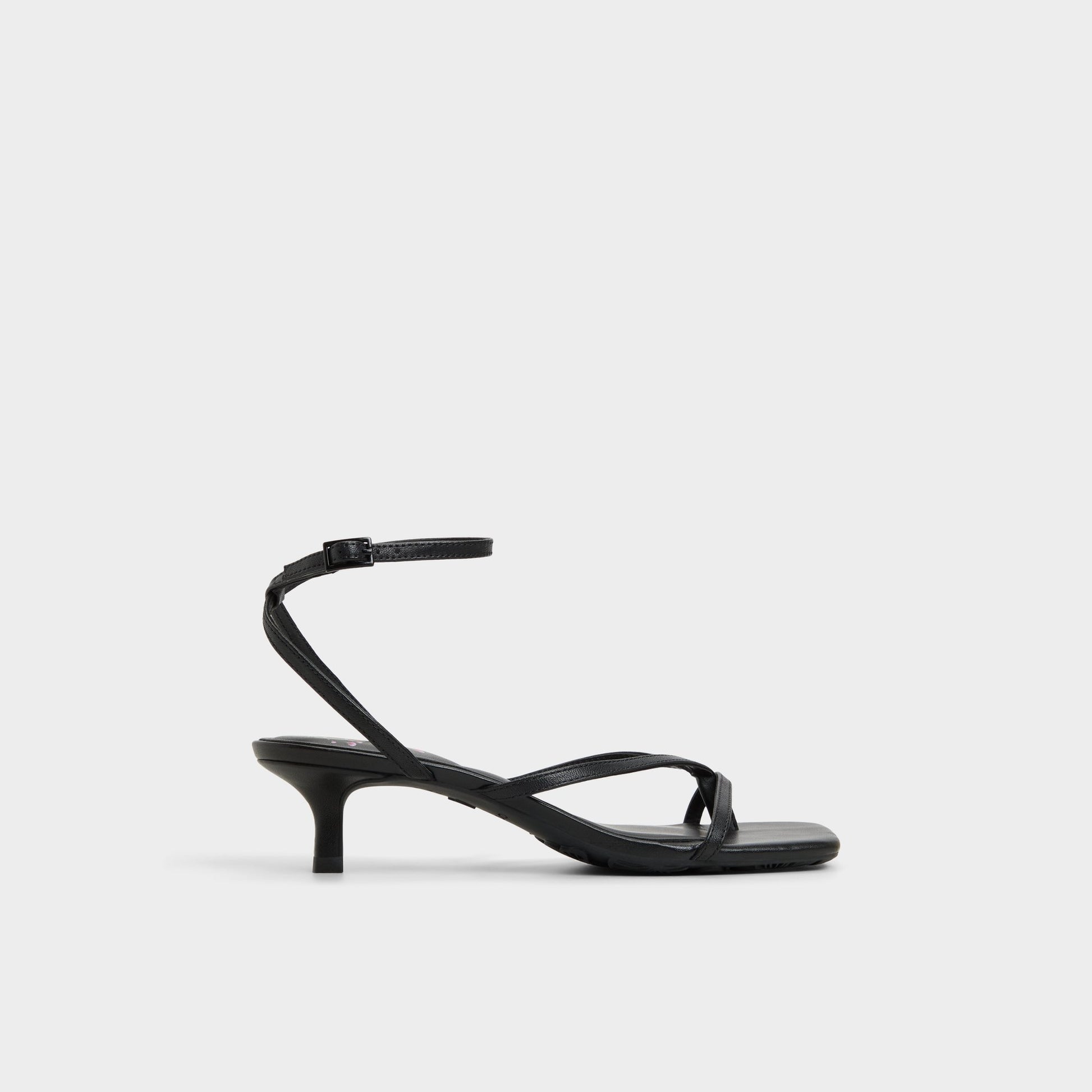 Main View of Black Soffie Strappy heeled sandal for Womens