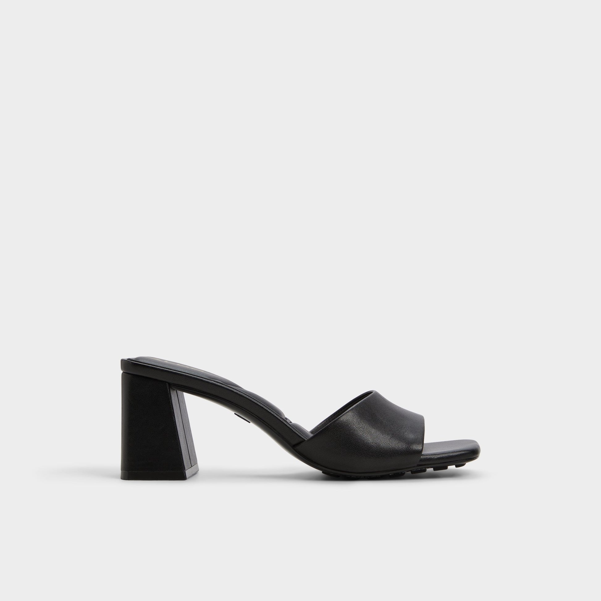 Main View of Black Tisha Heeled mule for Womens