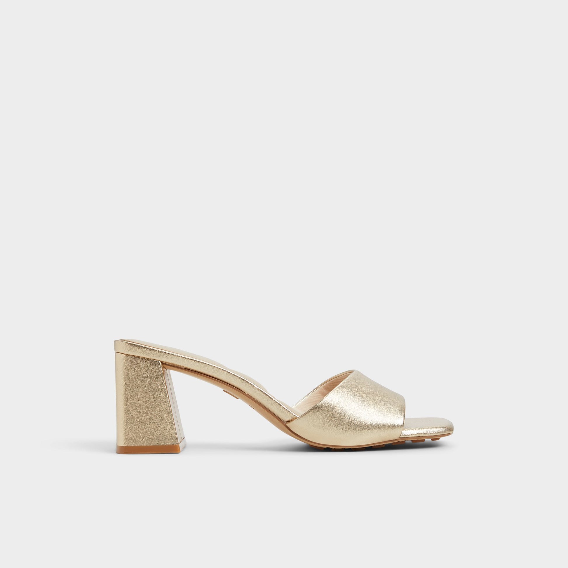 Main View of Gold Tisha Heeled mule for Womens