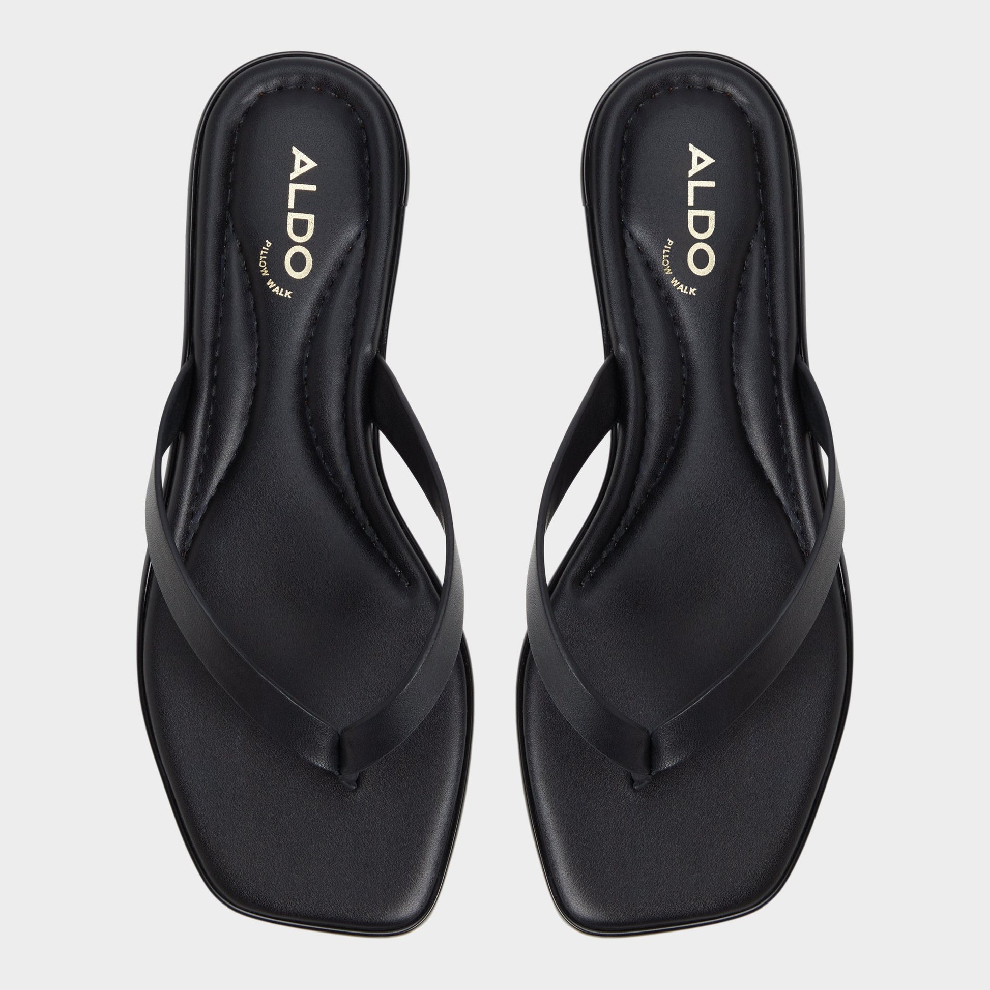 Top-down view of the Black Theao Flip flop