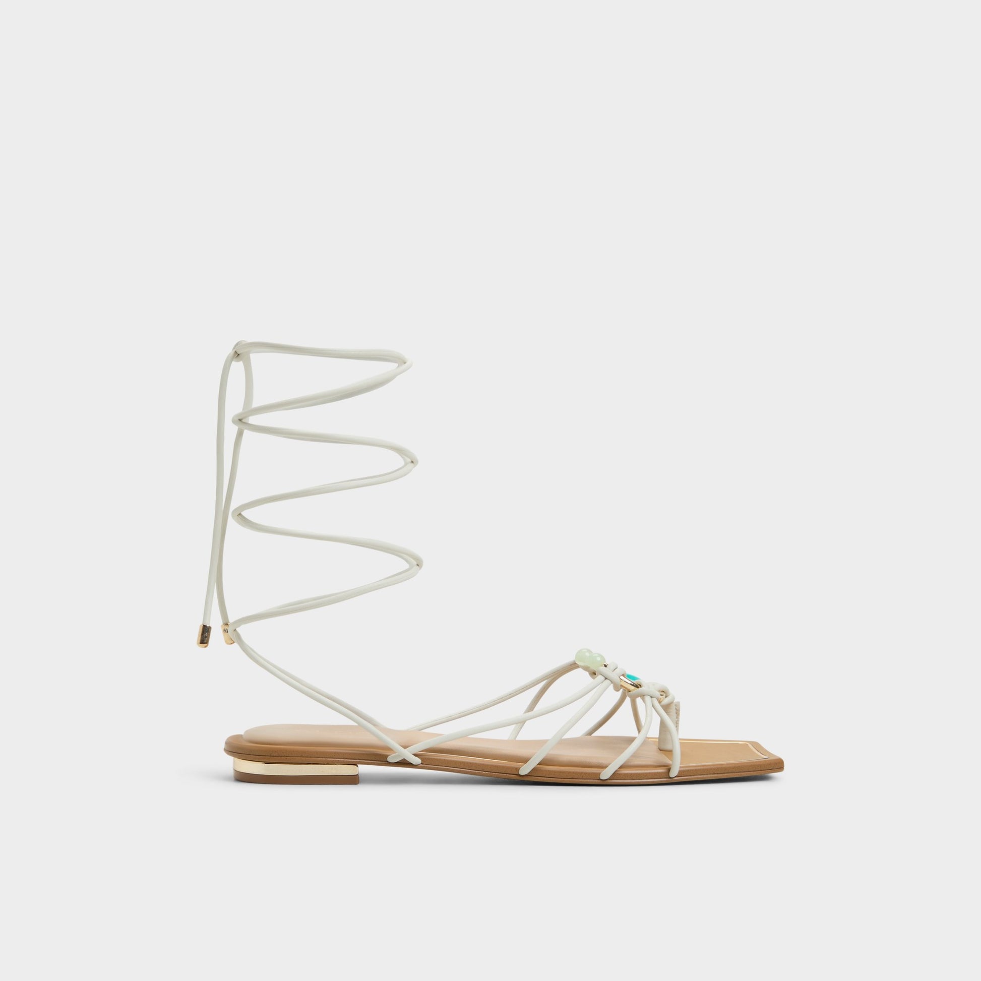 Main View of White/Bone Nirena Strappy flat sandal for Womens