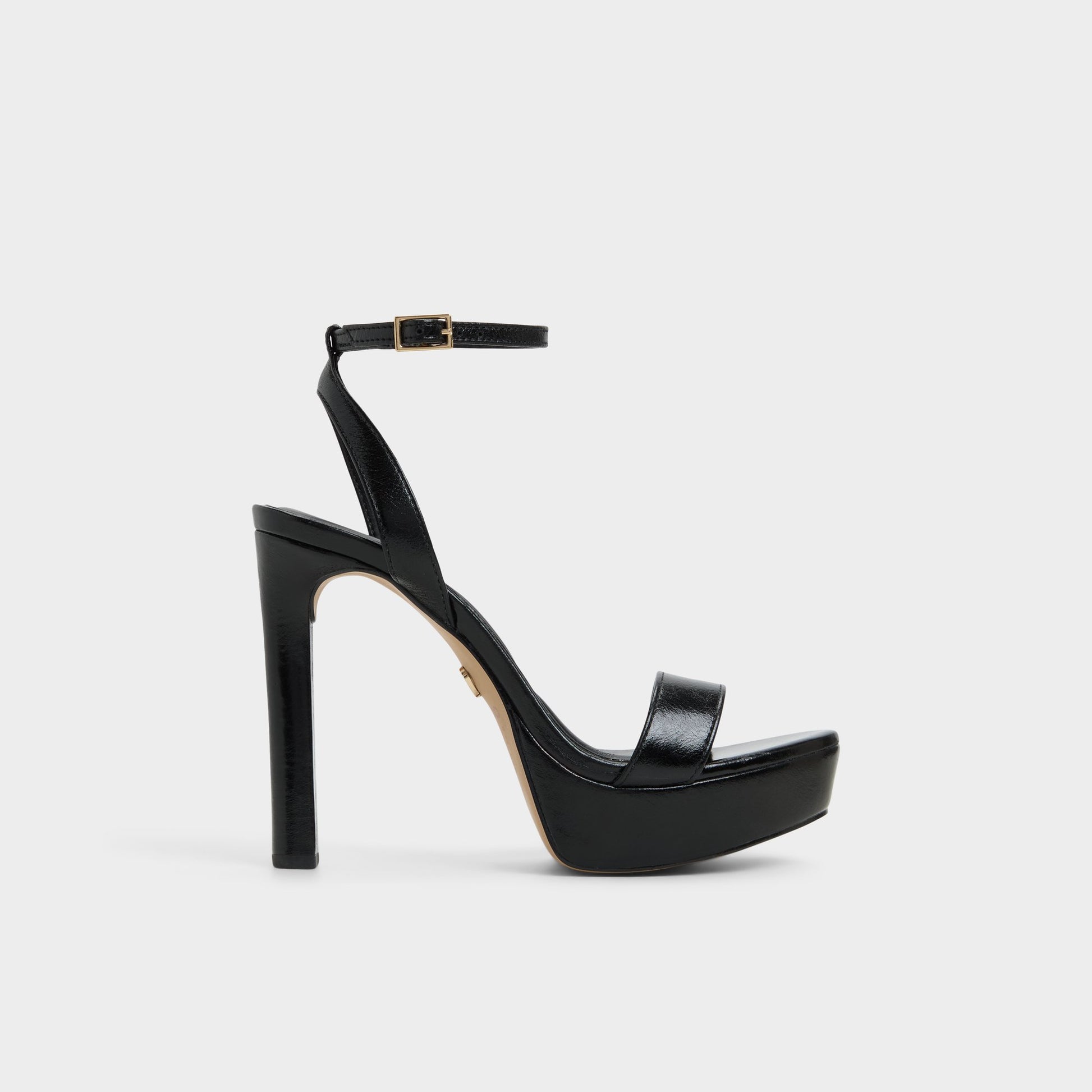 Main View of Black Portside Strappy heeled sandal for Womens