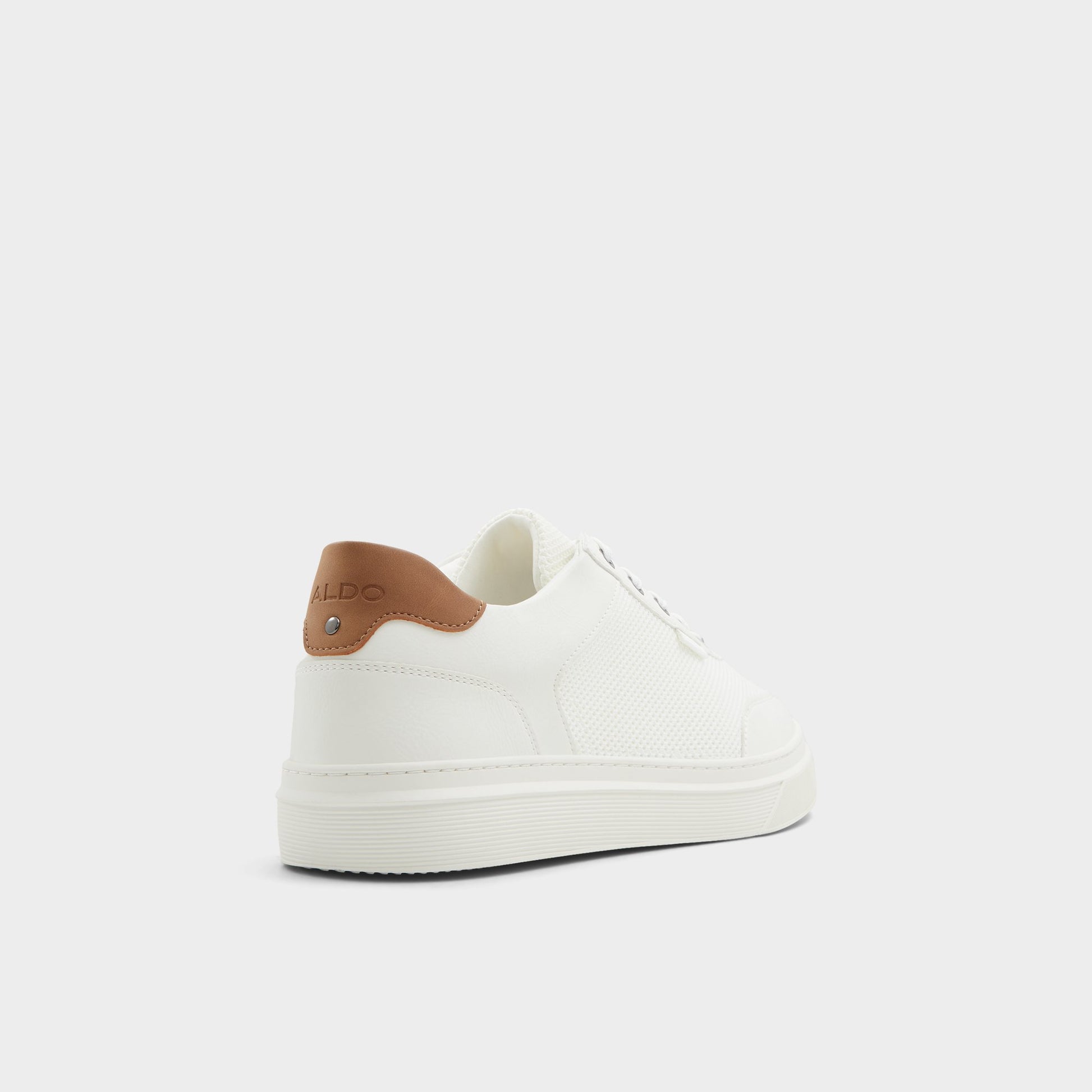 Three-quarter angle of White Mmcenroe Low top sneaker's back side