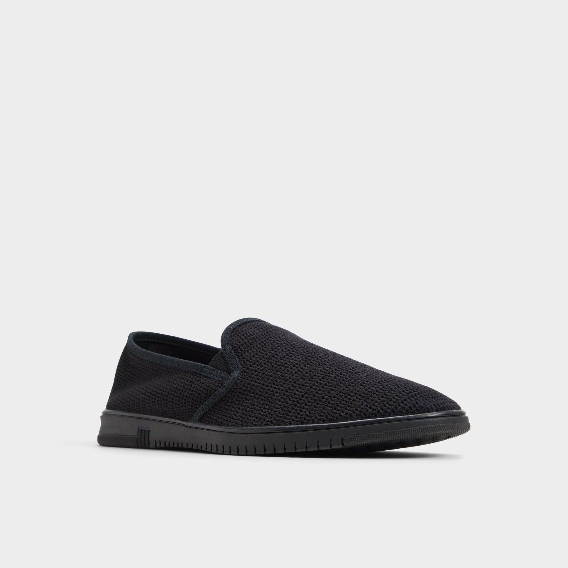 Three-quarter angle of Black Ccoastbreeze Espadrille's front side
