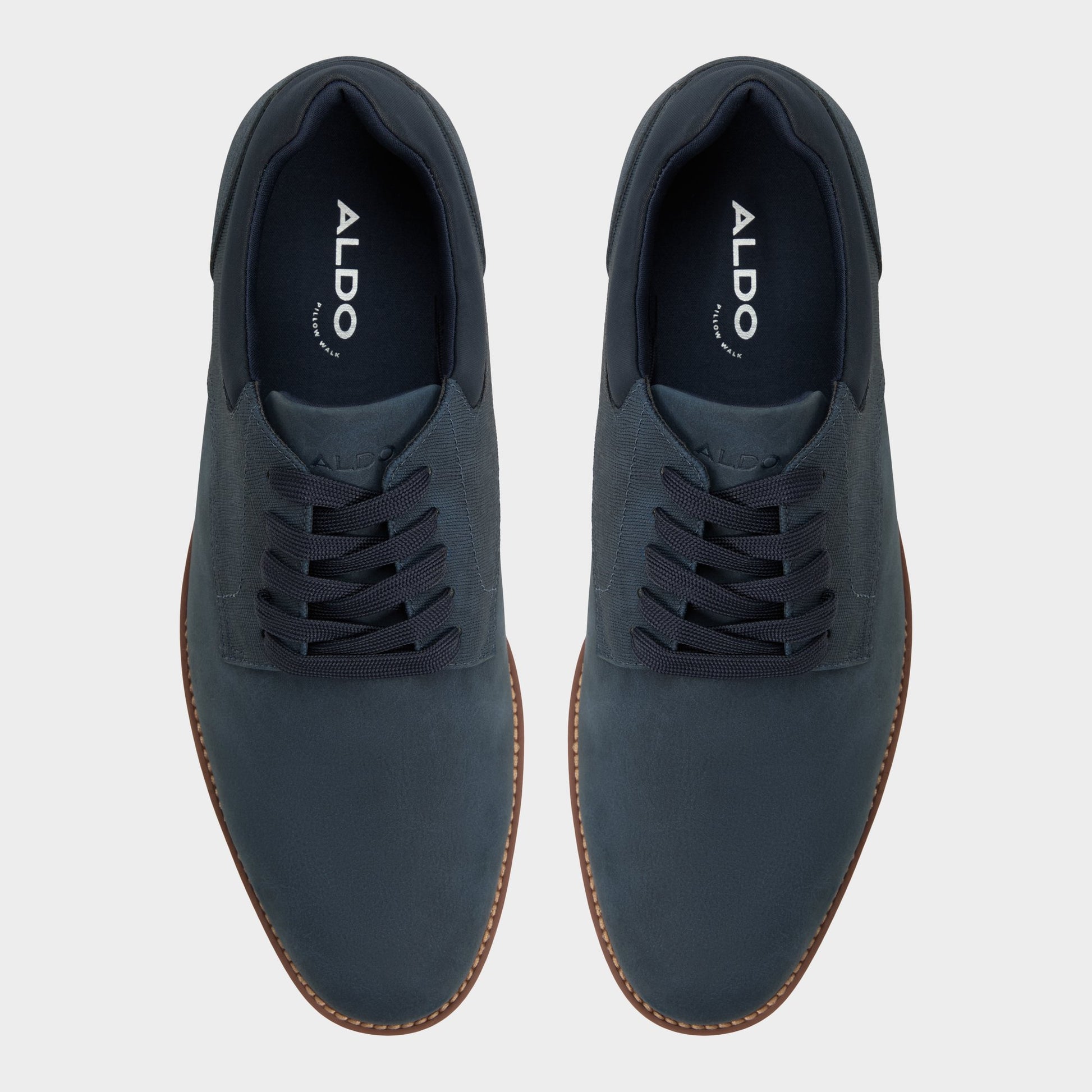 Top-down view of the Navy Ccorby Oxford shoe