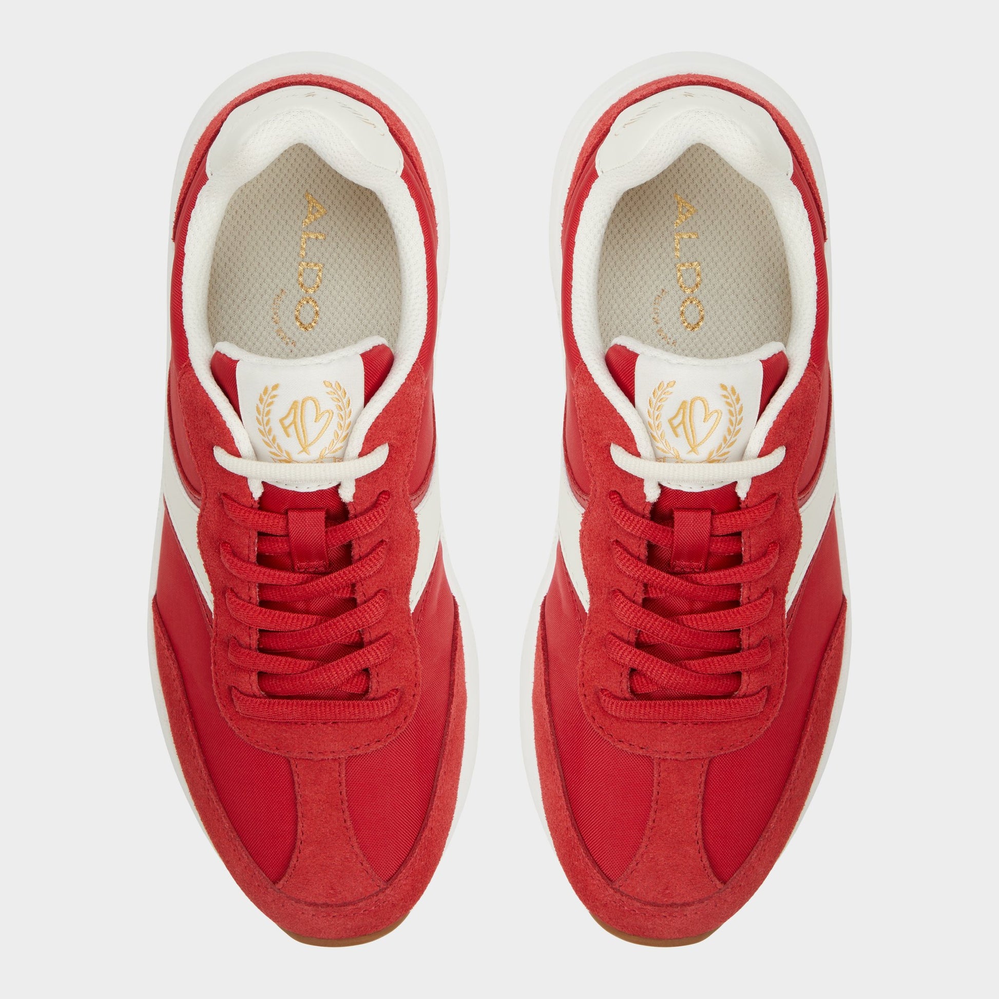 Top-down view of the Medium Red Clubchic Jogger sneaker