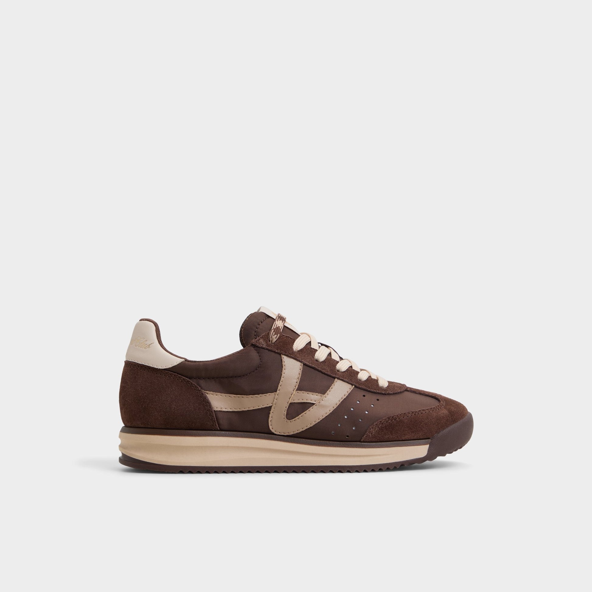 Main View of Medium Brown Stepcount Jogger sneaker for Womens
