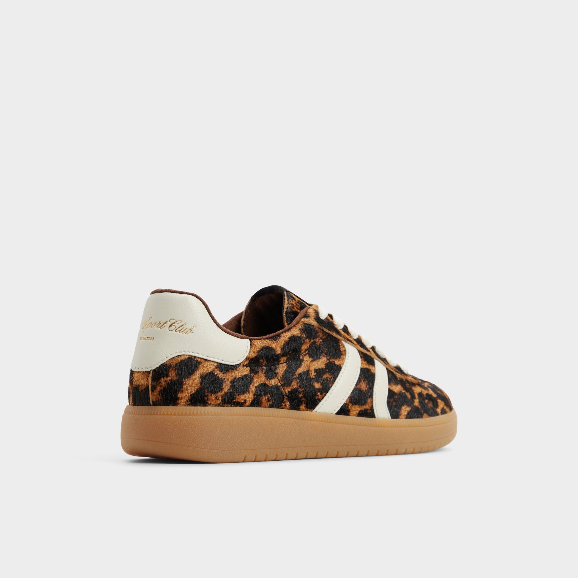 Three-quarter angle of Brown Multi Chicsneaker Low top sneaker's back side