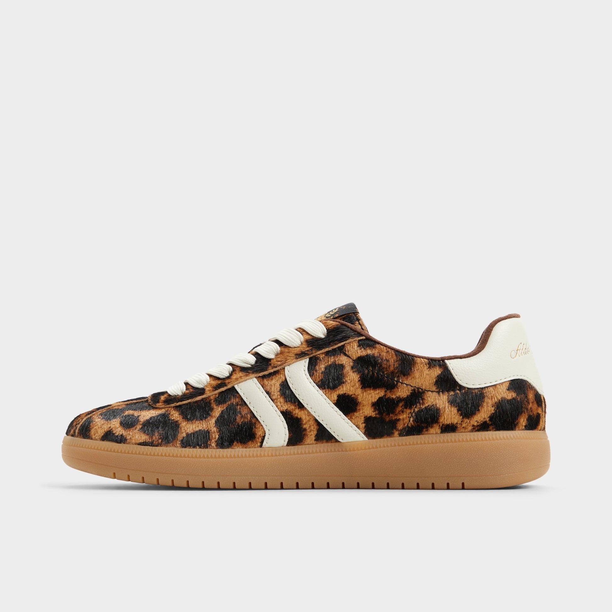 Side view of Brown Multi Chicsneaker Low top sneaker