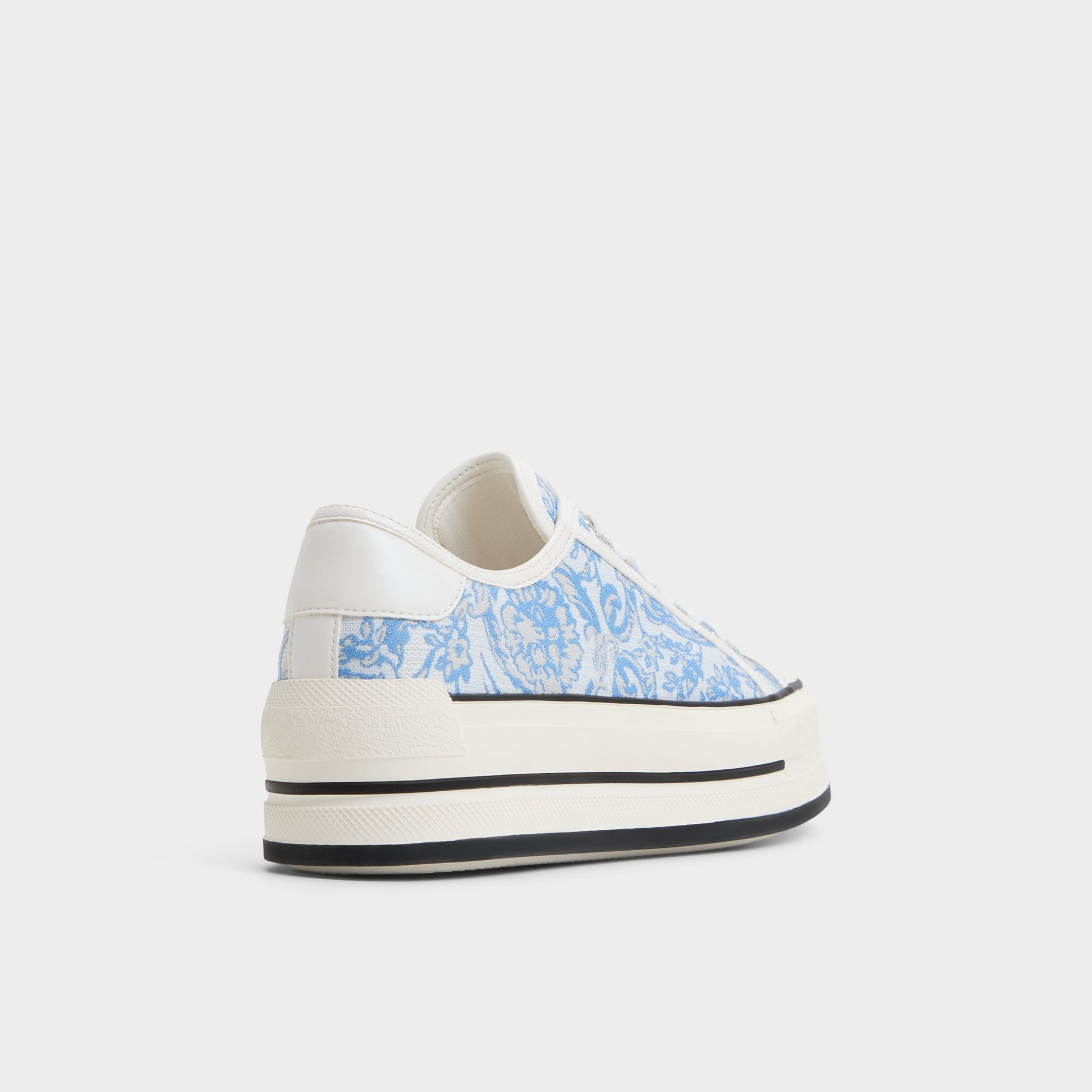 Three-quarter angle of Open Blue Rayes Low top sneaker's back side