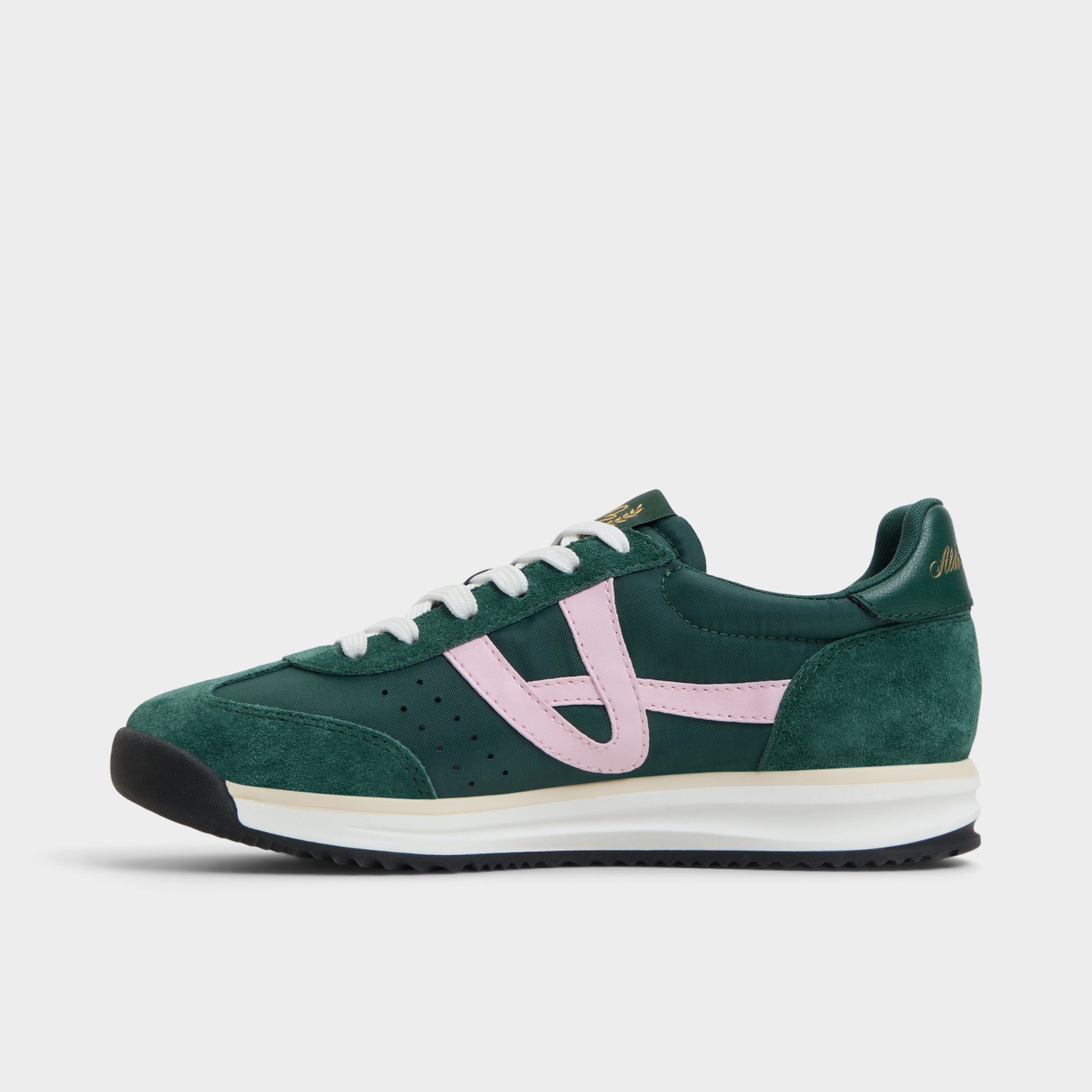 Side view of Bright Green Stepcount Jogger sneaker