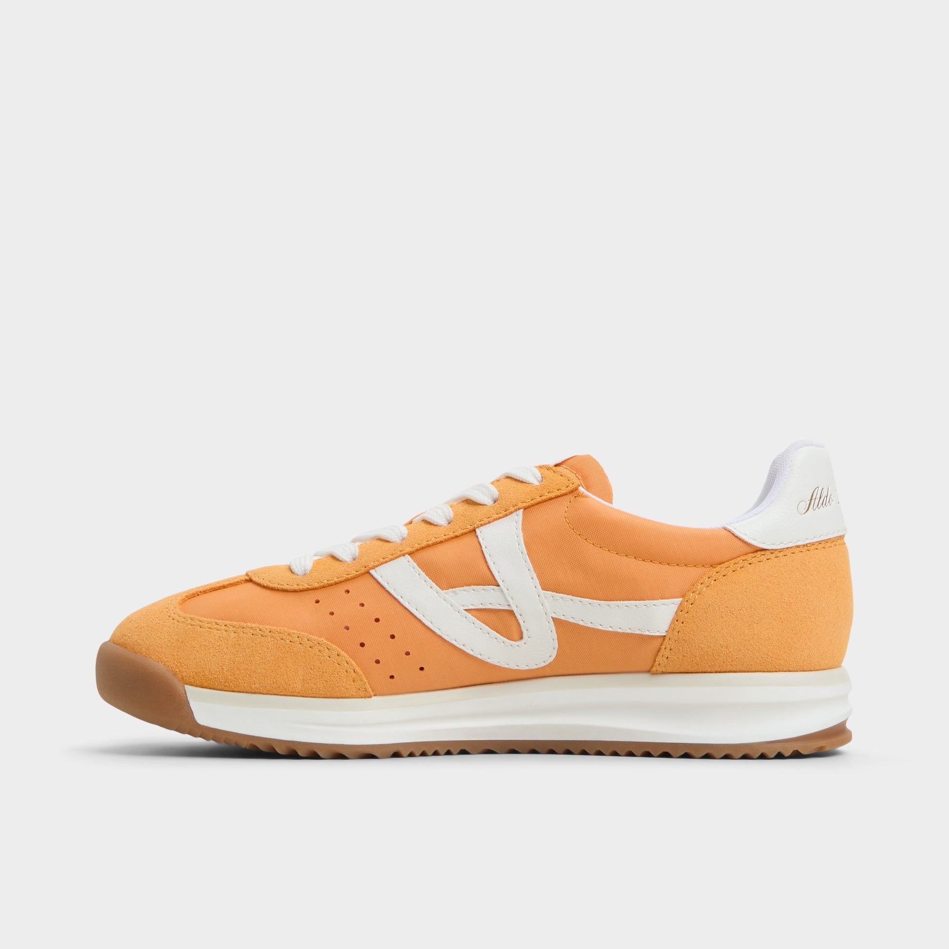 Side view of Orange Stepcount Jogger sneaker