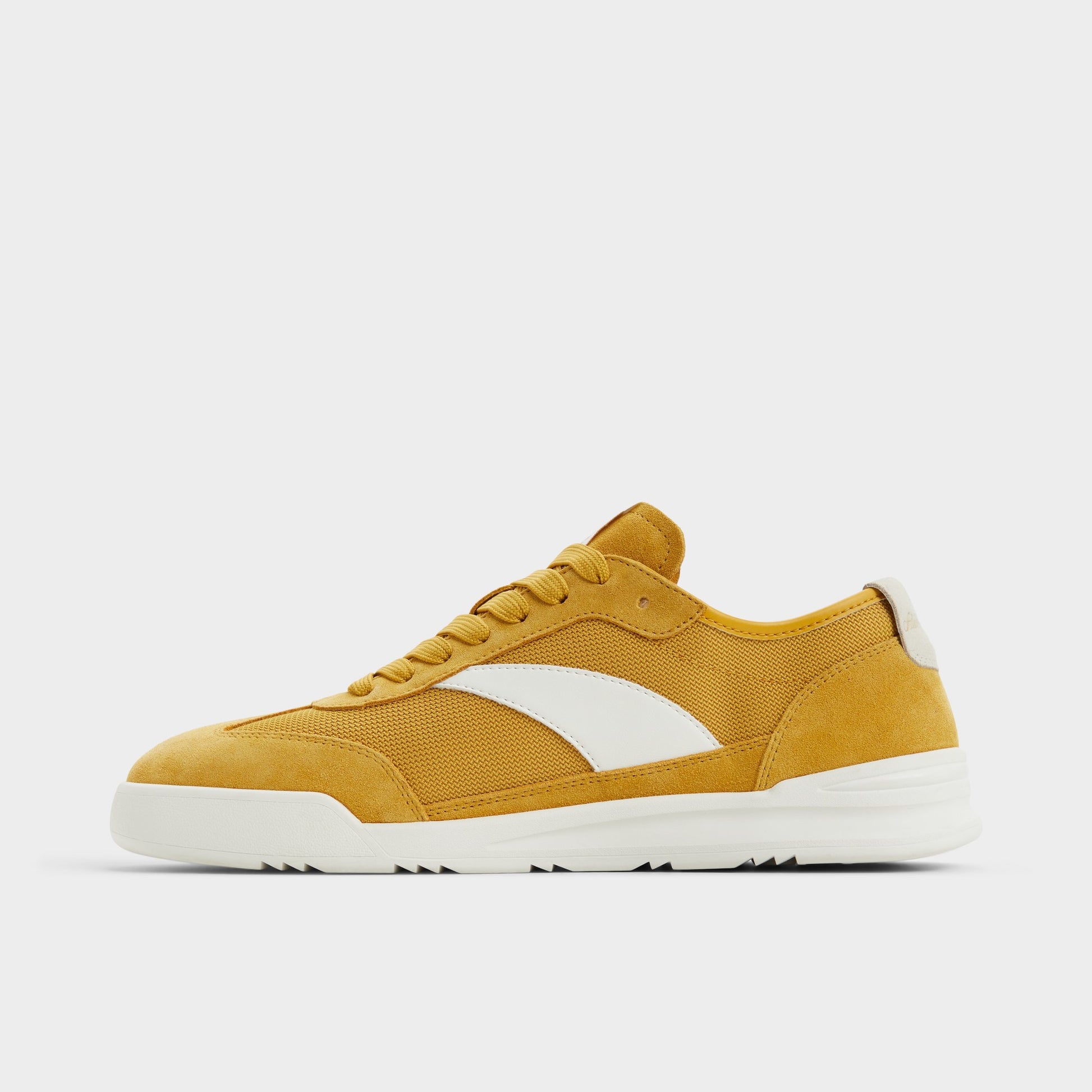 Side view of Medium Yellow Clubmtl Low top sneaker
