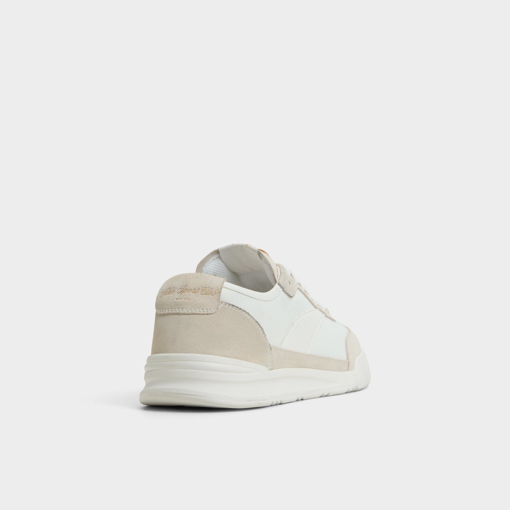 Three-quarter angle of White Clubmtl Low top sneaker's back side